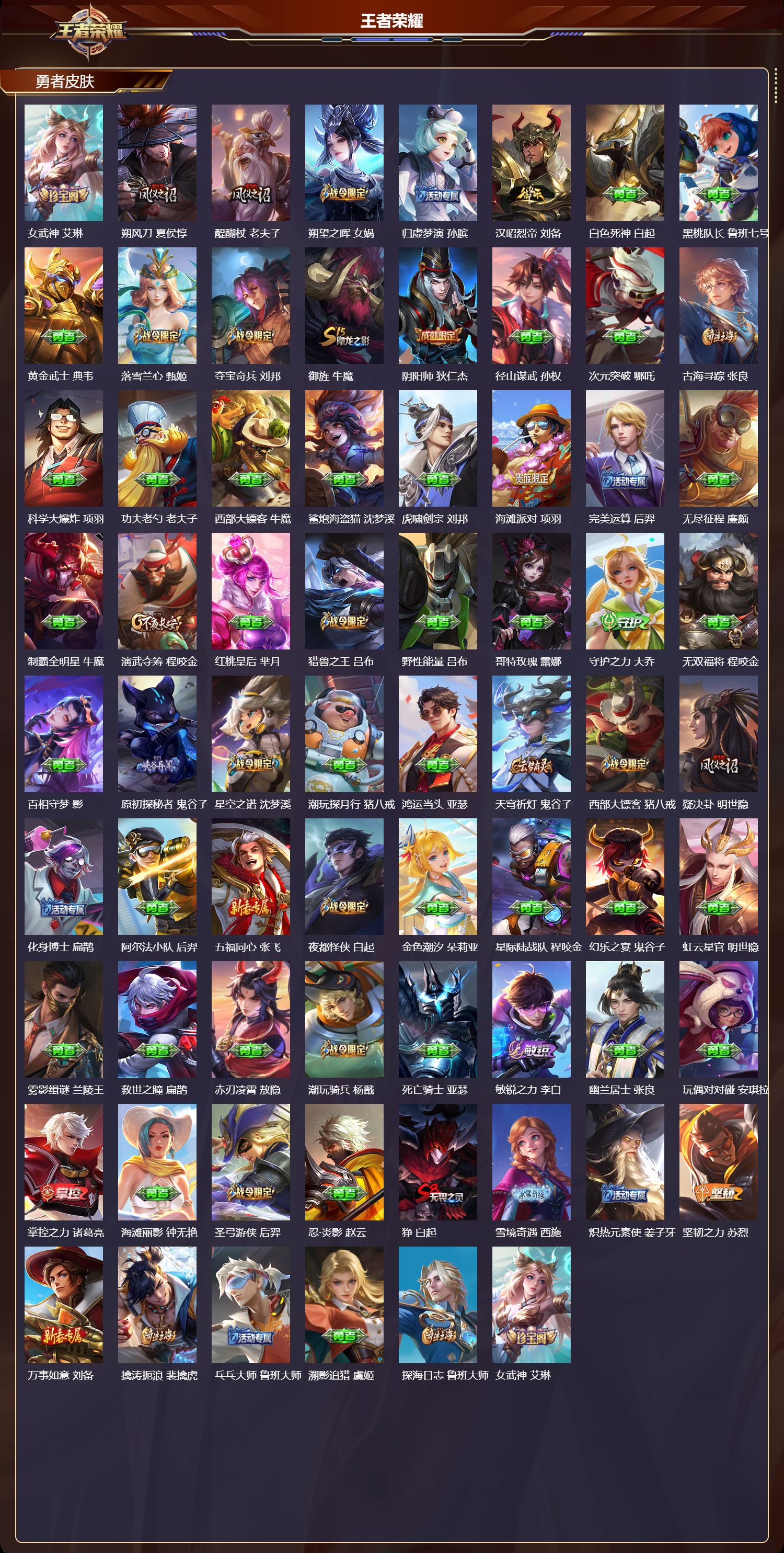 WZMK4303117王者荣耀账号详情图4