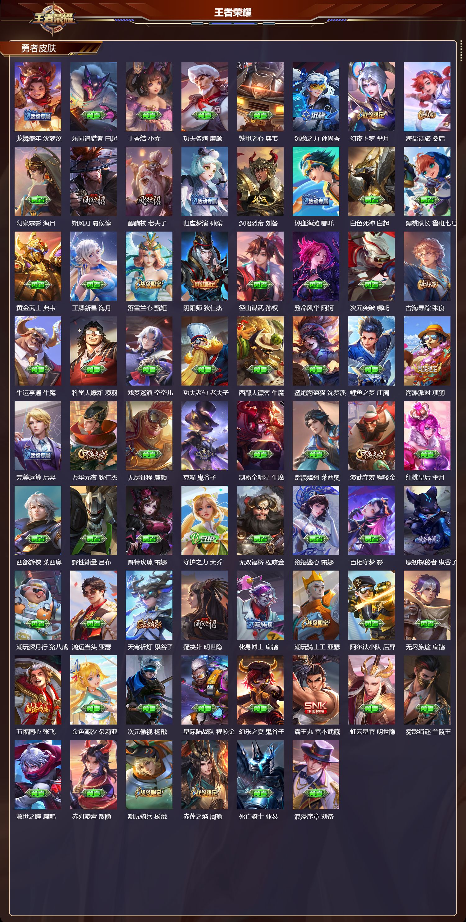 WZMK4303170王者荣耀账号详情图4