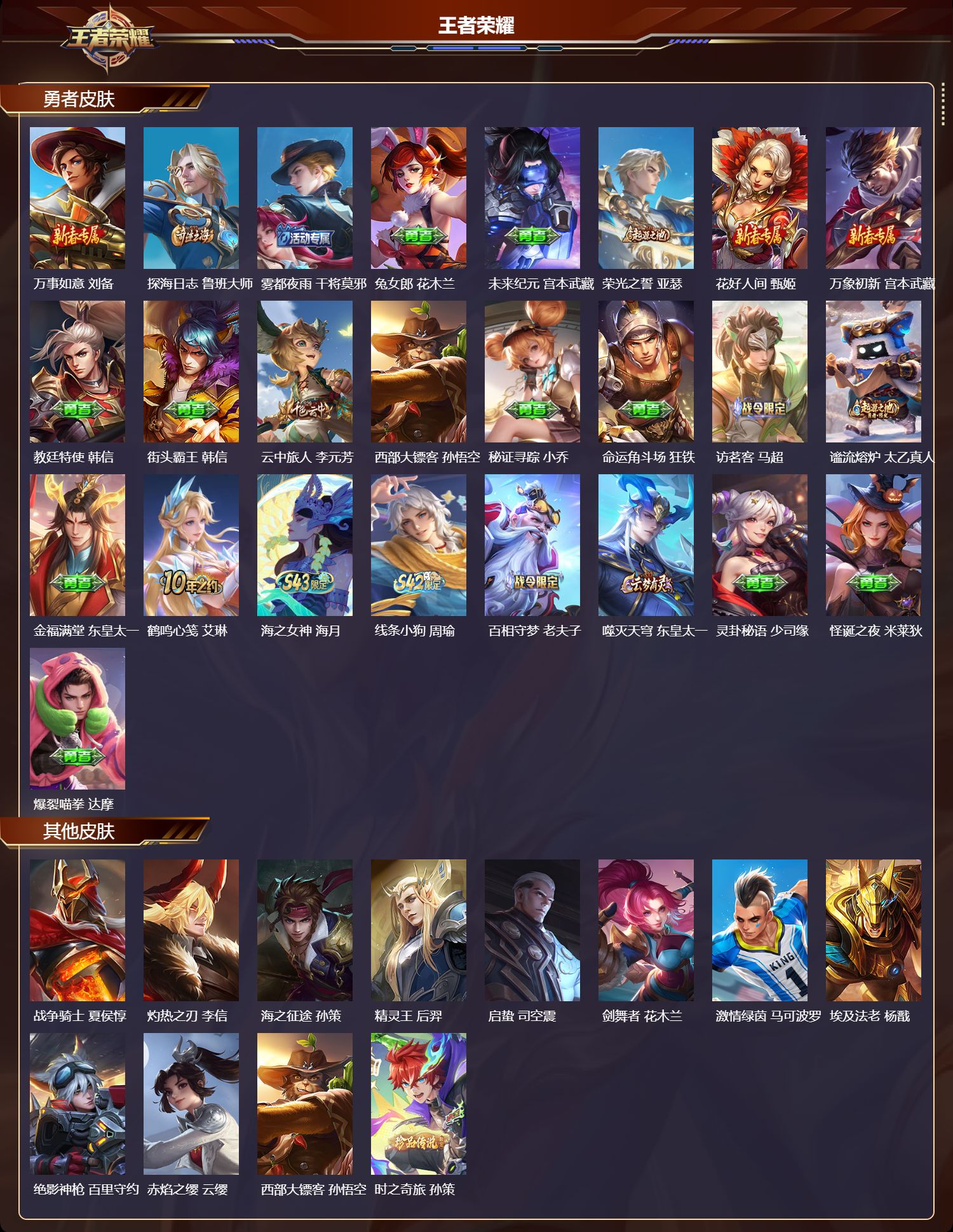 WZMK4303145王者荣耀账号详情图2