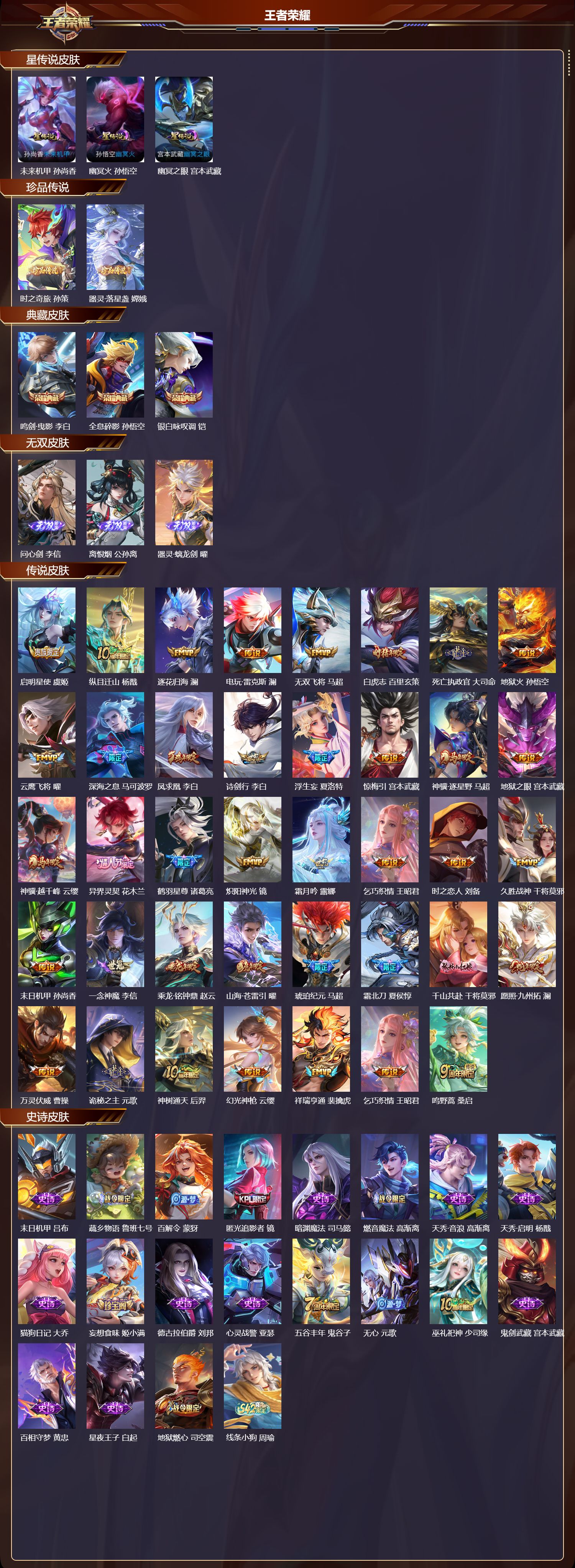 WZMK4303161王者荣耀账号详情图1