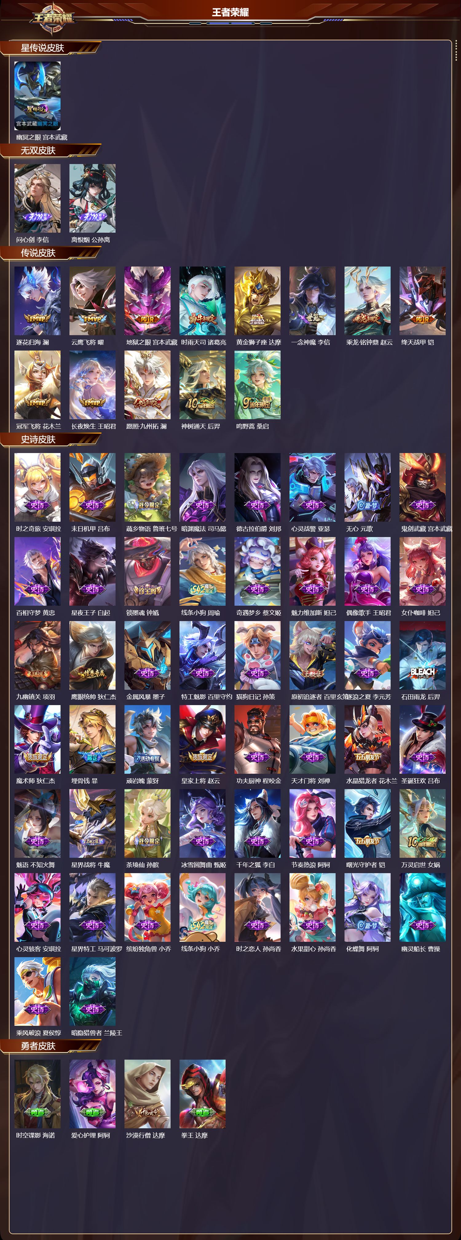 WZQM4303144王者荣耀账号详情图2