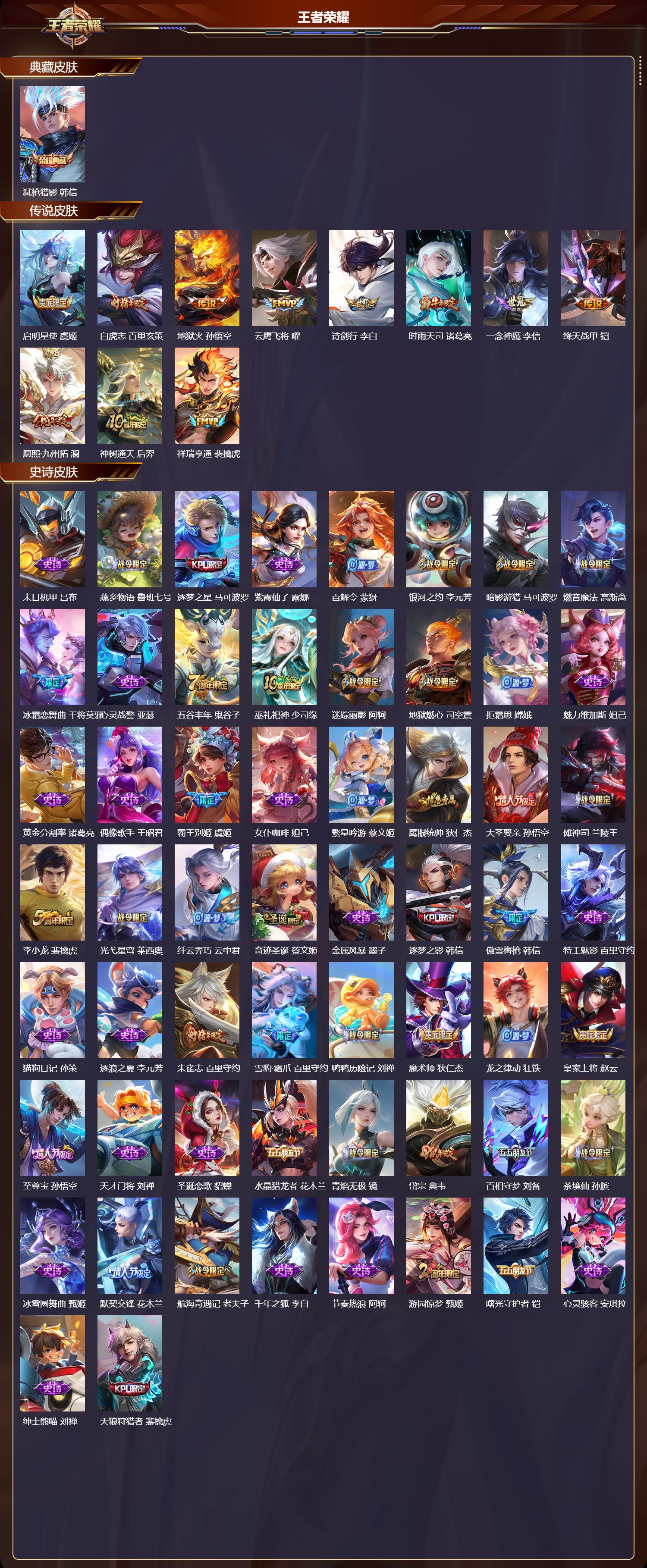 WZMK4303194王者荣耀账号详情图1