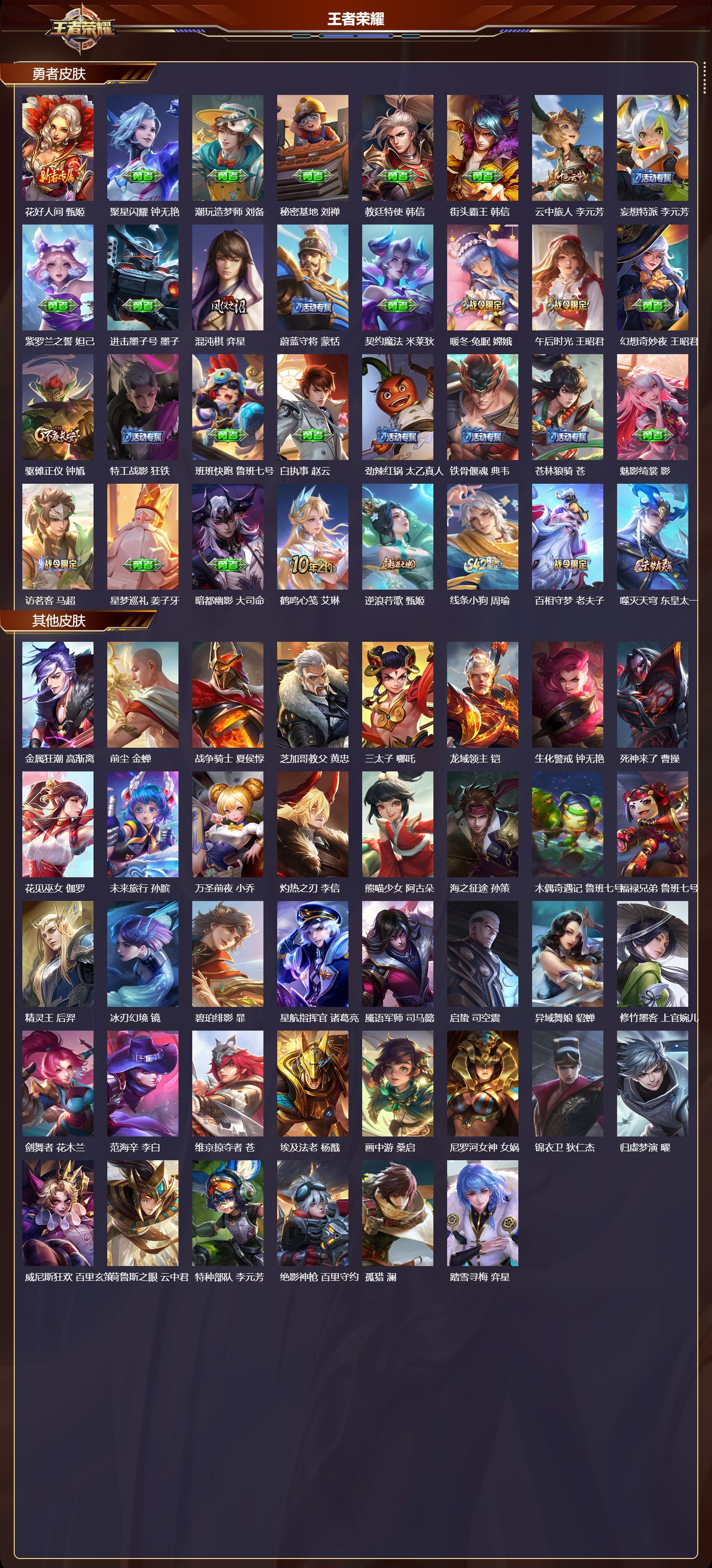 WZMK4303188王者荣耀账号详情图3