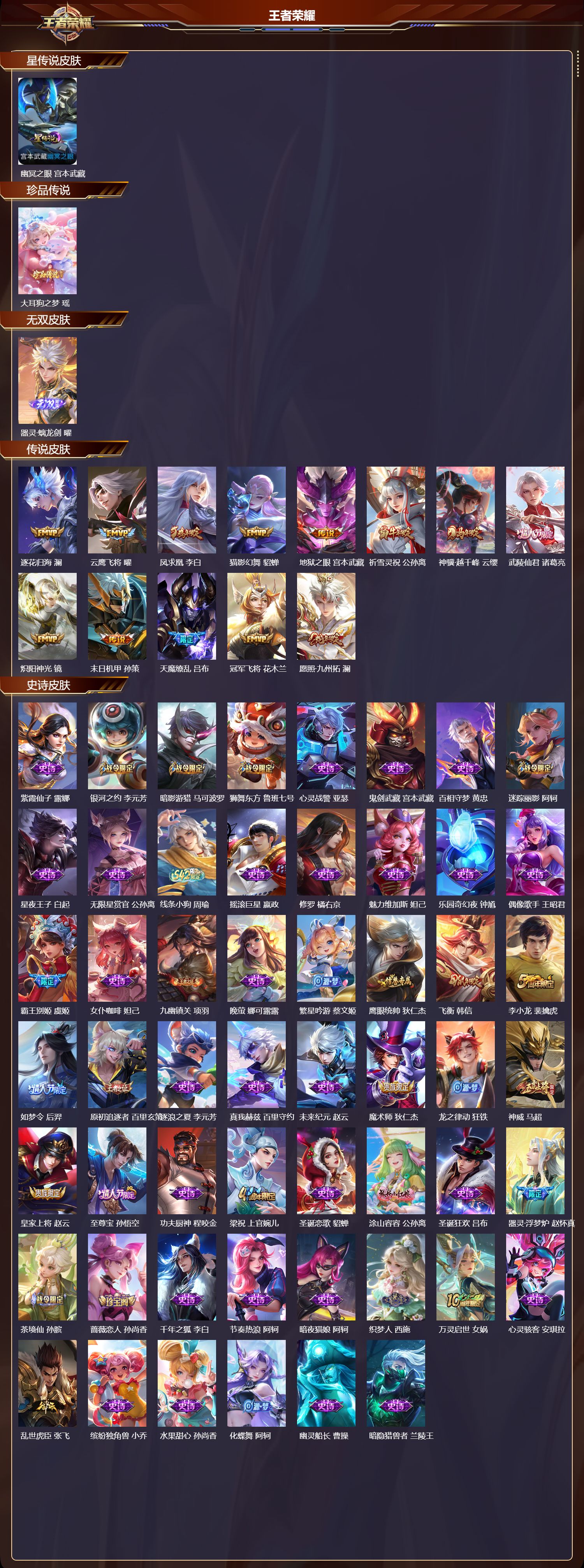 WZMK4303122王者荣耀账号详情图1