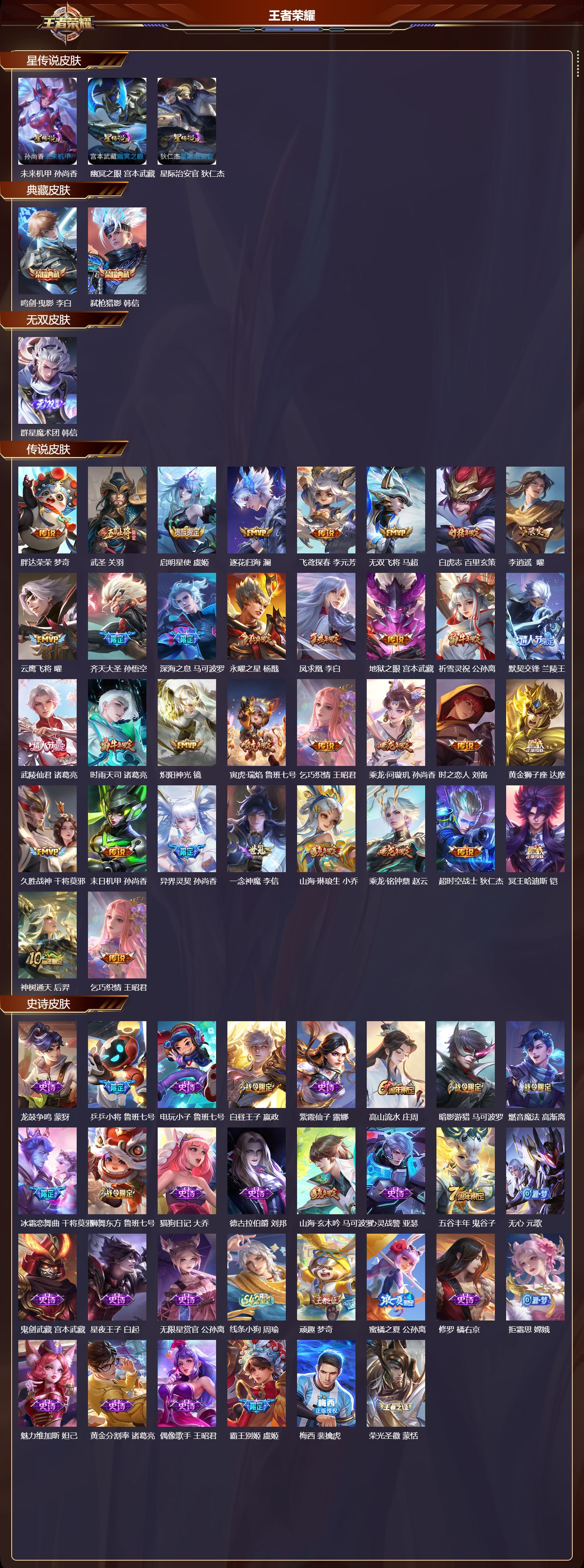 WZMK4303187王者荣耀账号详情图1