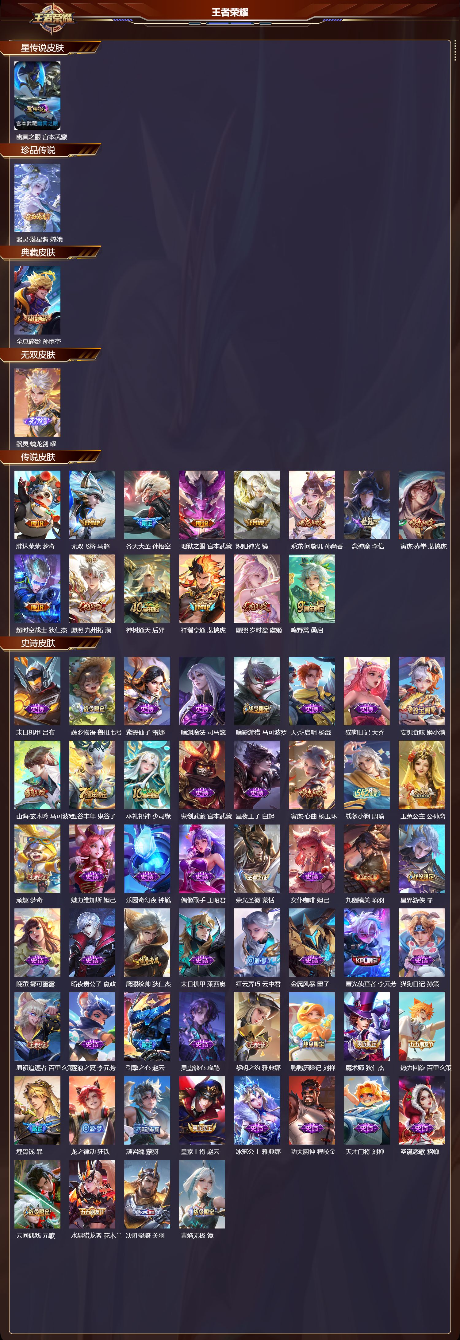 WZQM4303924王者荣耀账号详情图2