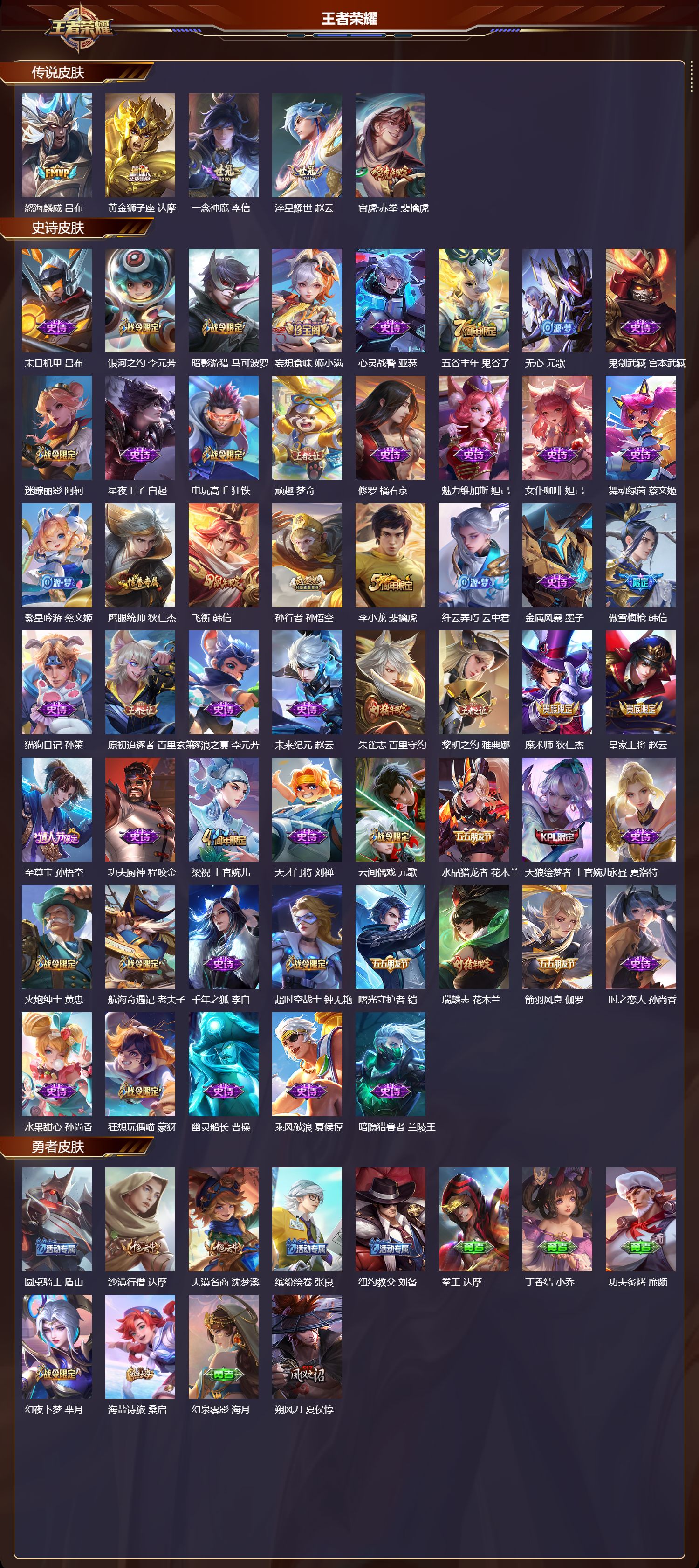 WZMK4305744王者荣耀账号详情图1