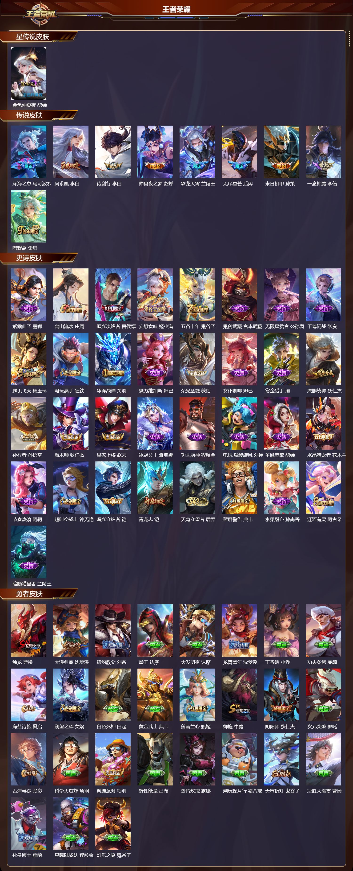 WZMK4306102王者荣耀账号详情图1