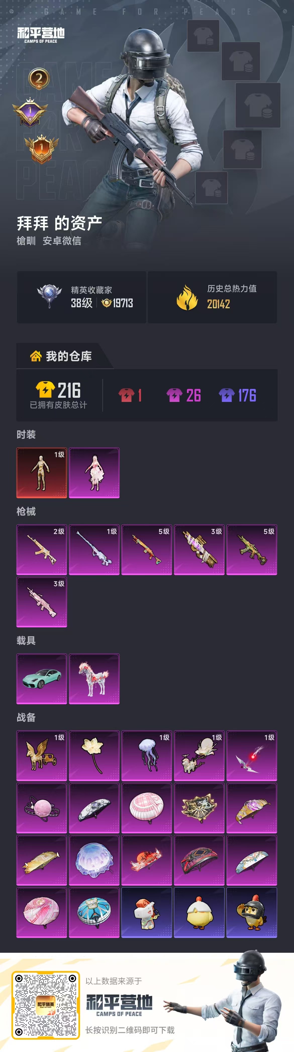 HPLX4173142和平精英账号详情图1 HPLX4173142和平精英账号详情图1