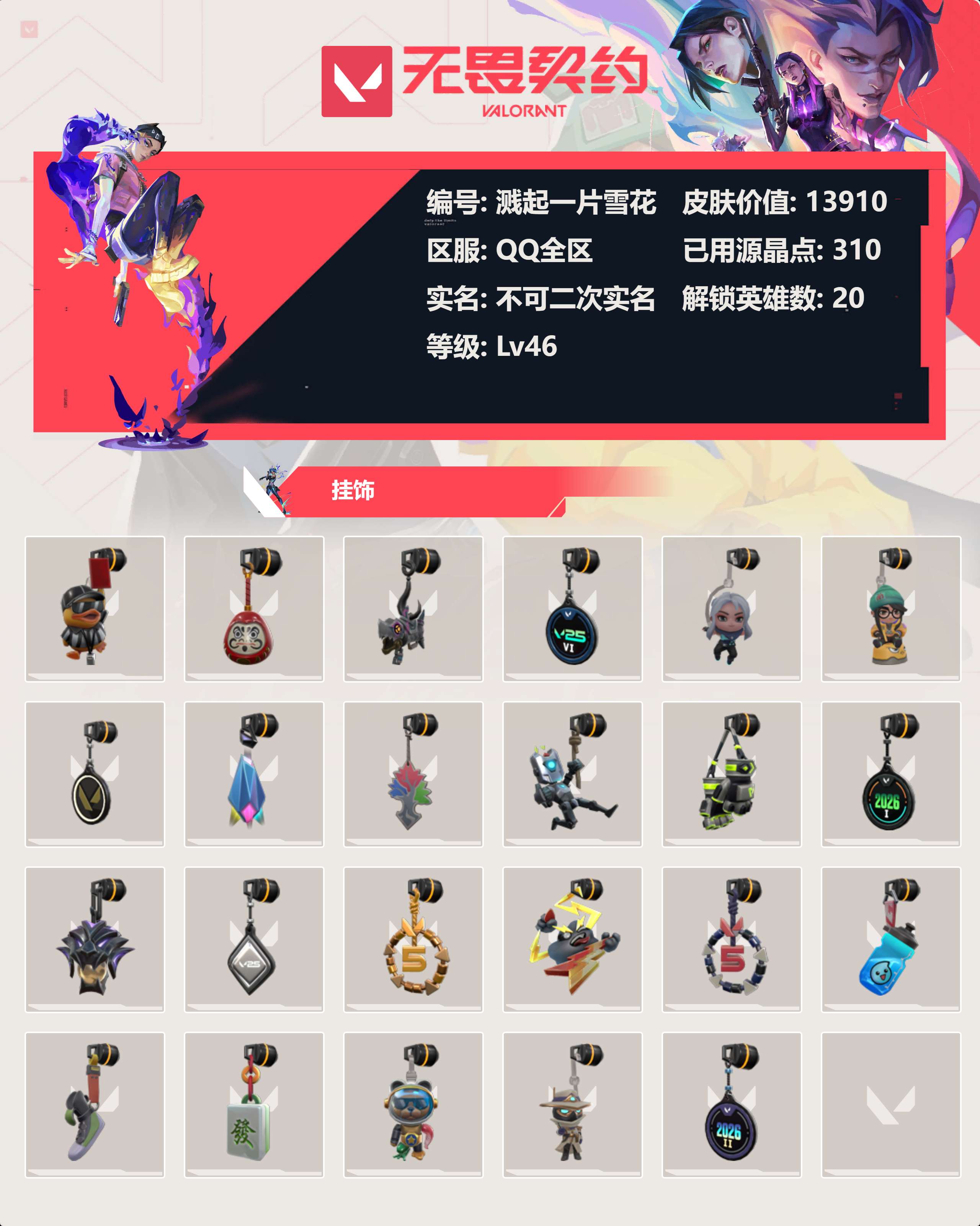 WWQLX431329无畏契约账号详情图2