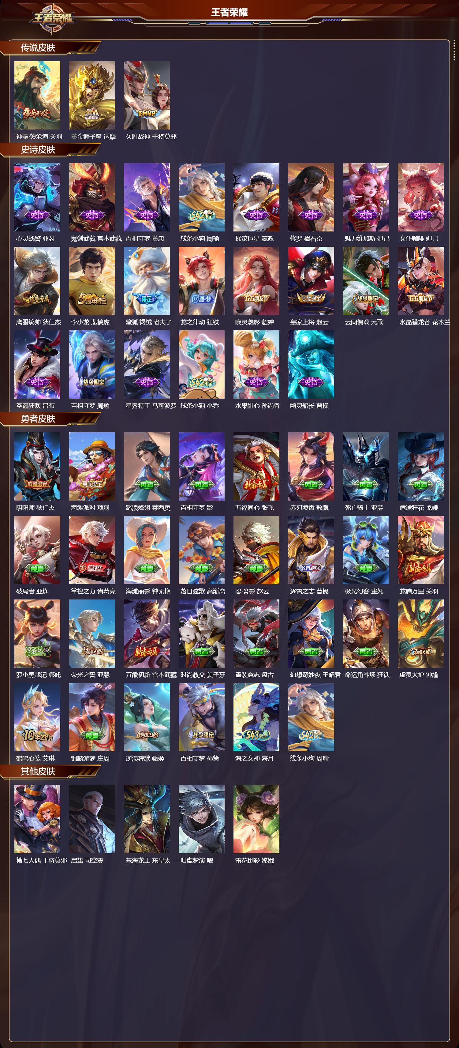 WZMK4305628王者荣耀账号详情图1