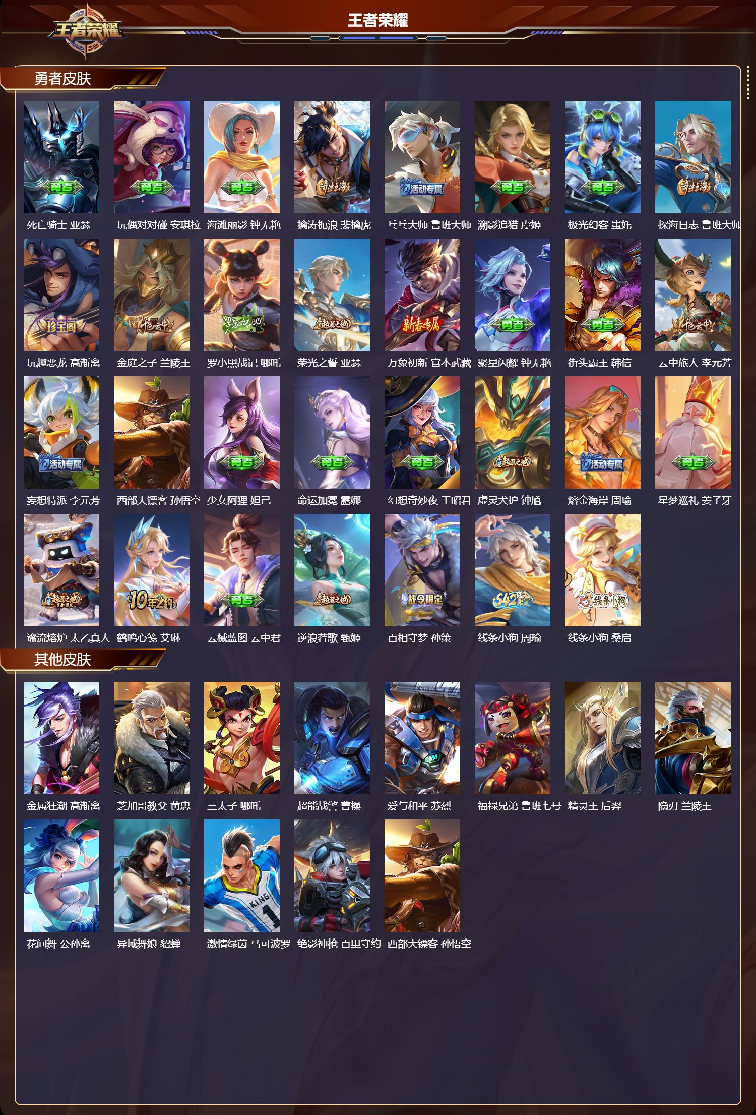 WZMK4305954王者荣耀账号详情图2