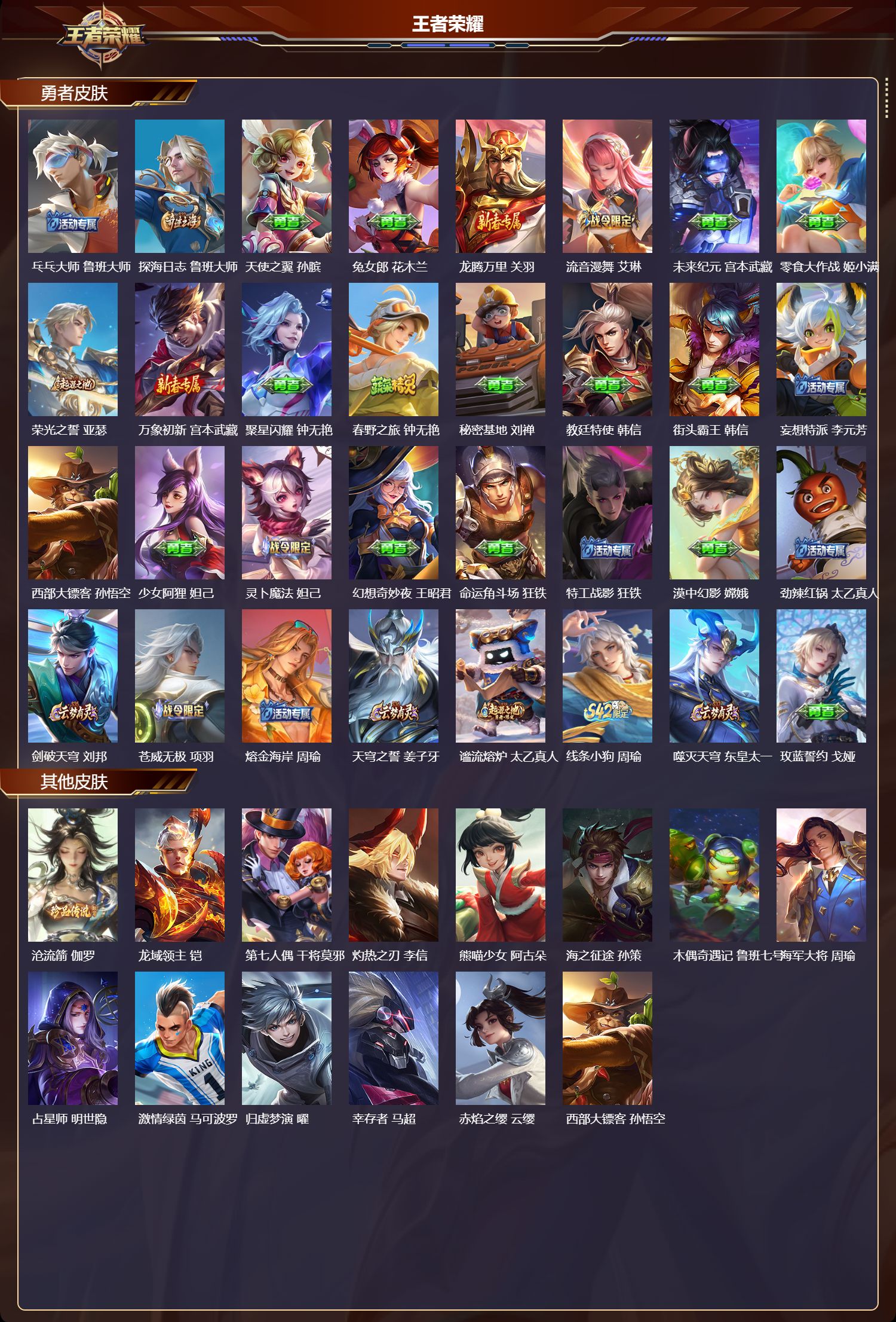 WZMK4305601王者荣耀账号详情图2