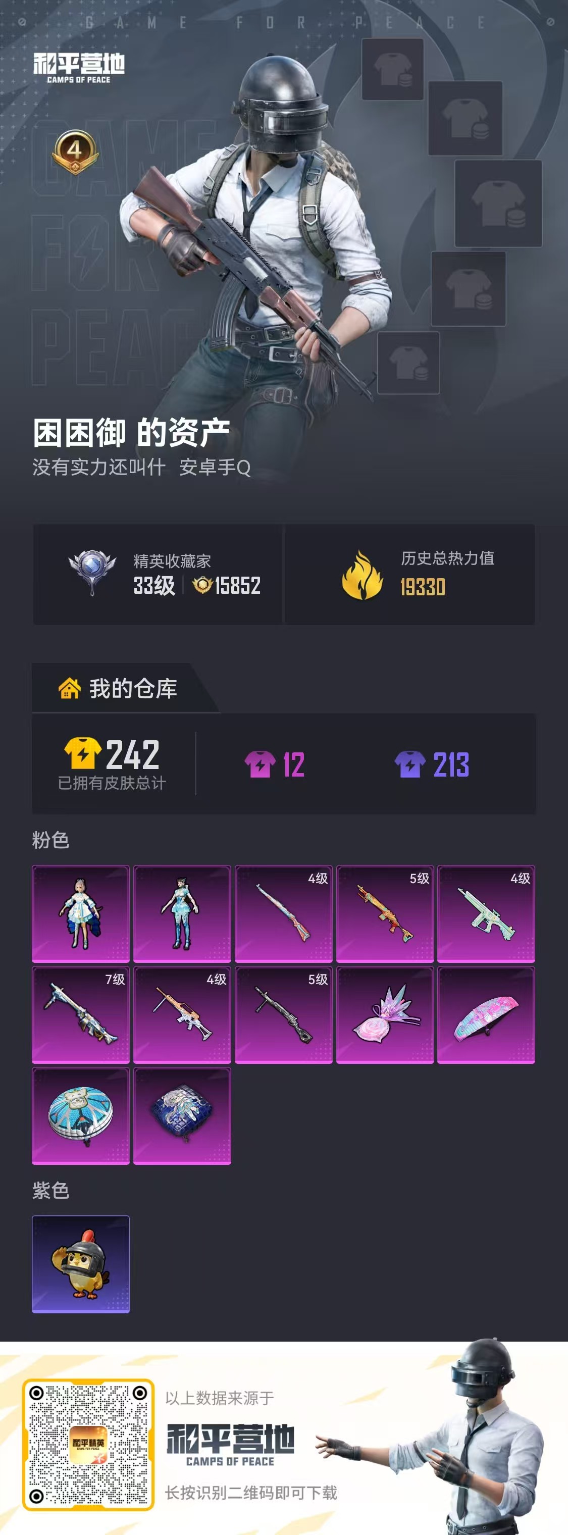 HPCMW4185337和平精英账号详情图1