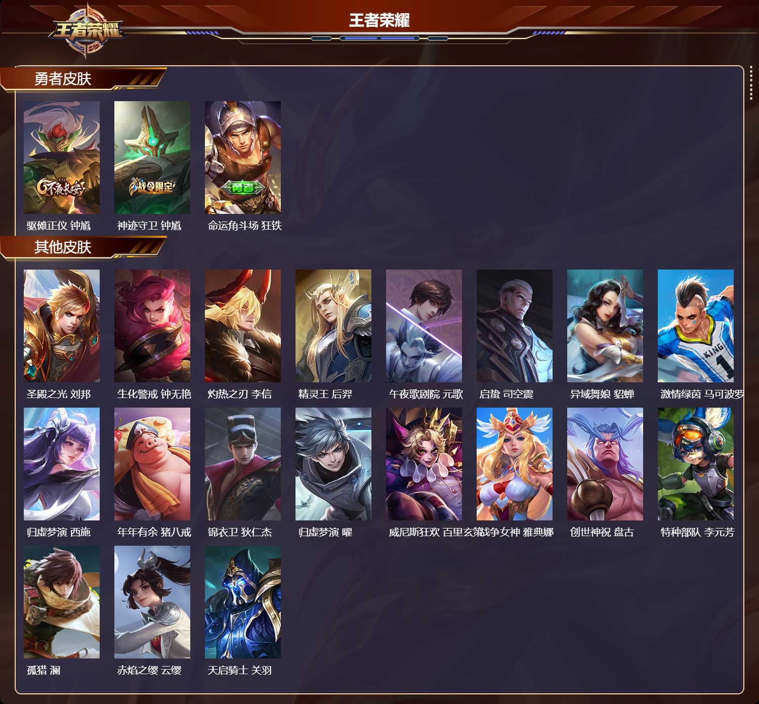 WZMK4305981王者荣耀账号详情图2