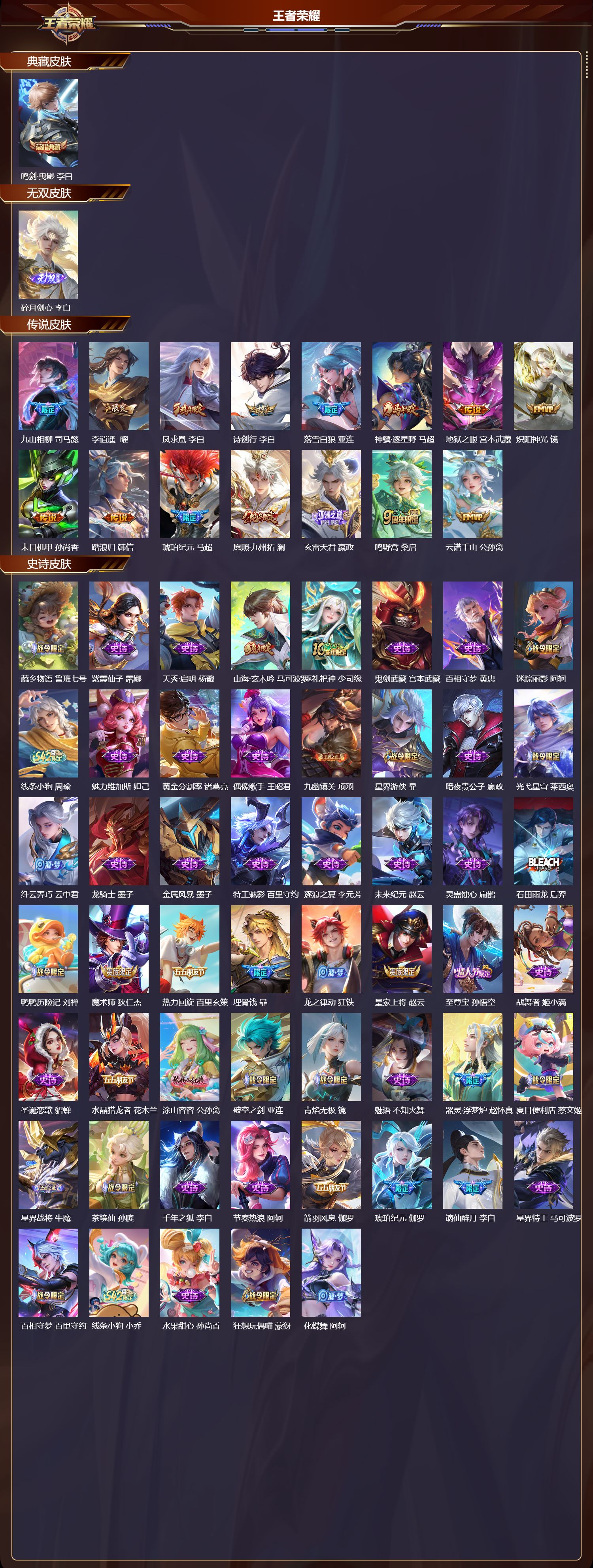 WZMK4306028王者荣耀账号详情图1