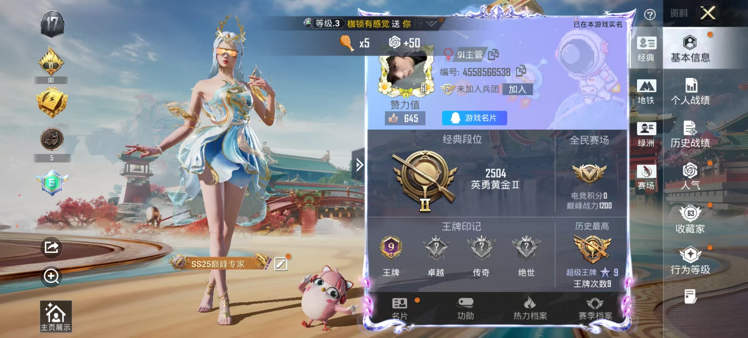 HPCMW4187359和平精英账号详情图2