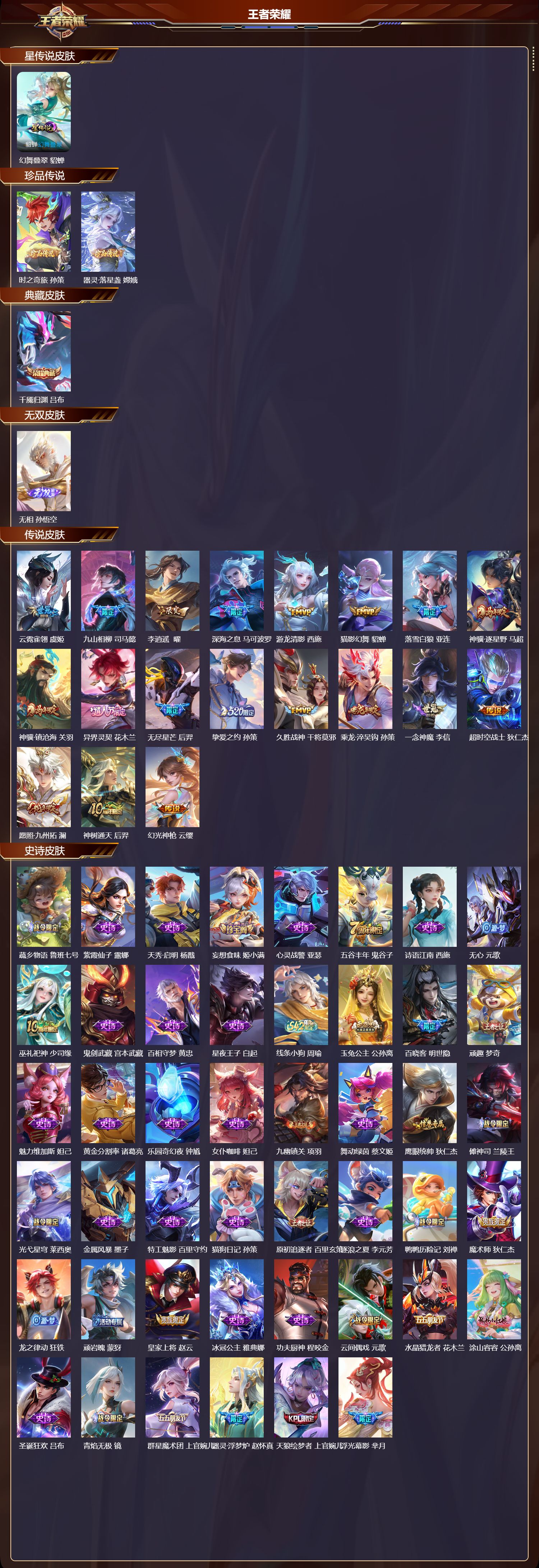 WZMK4308704王者荣耀账号详情图1