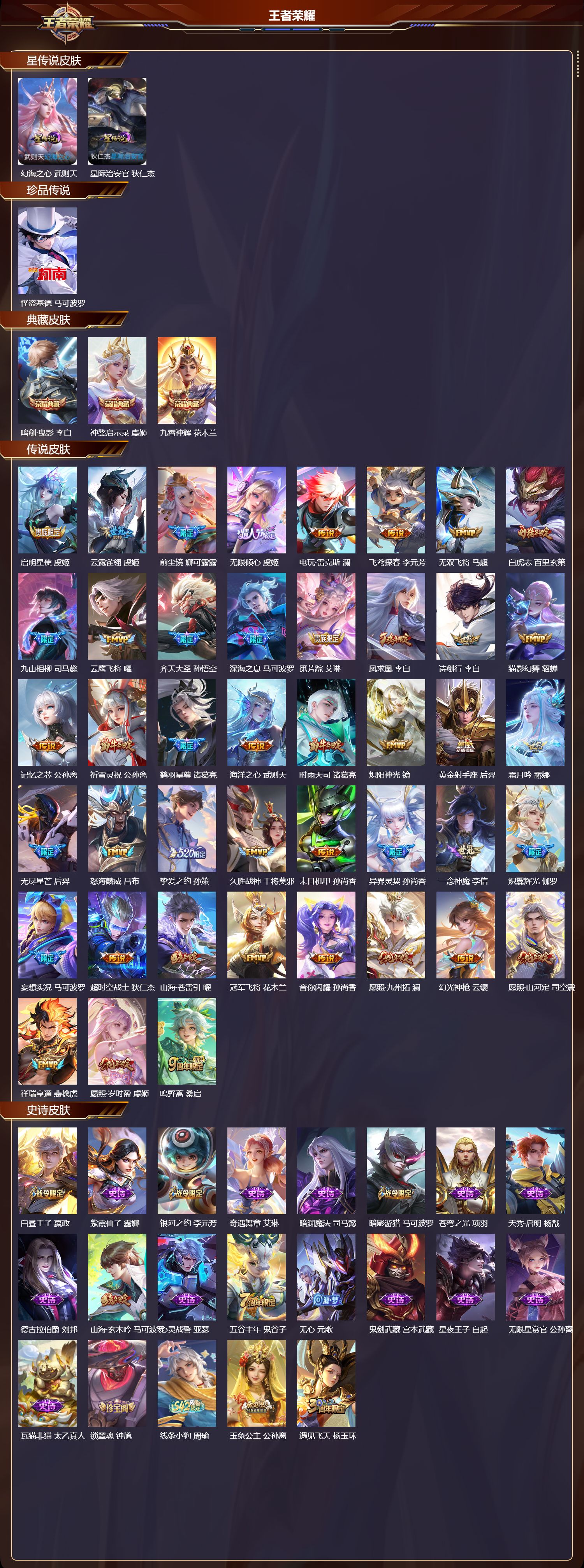 WZQM4308760王者荣耀账号详情图2 WZQM4308760王者荣耀账号详情图2