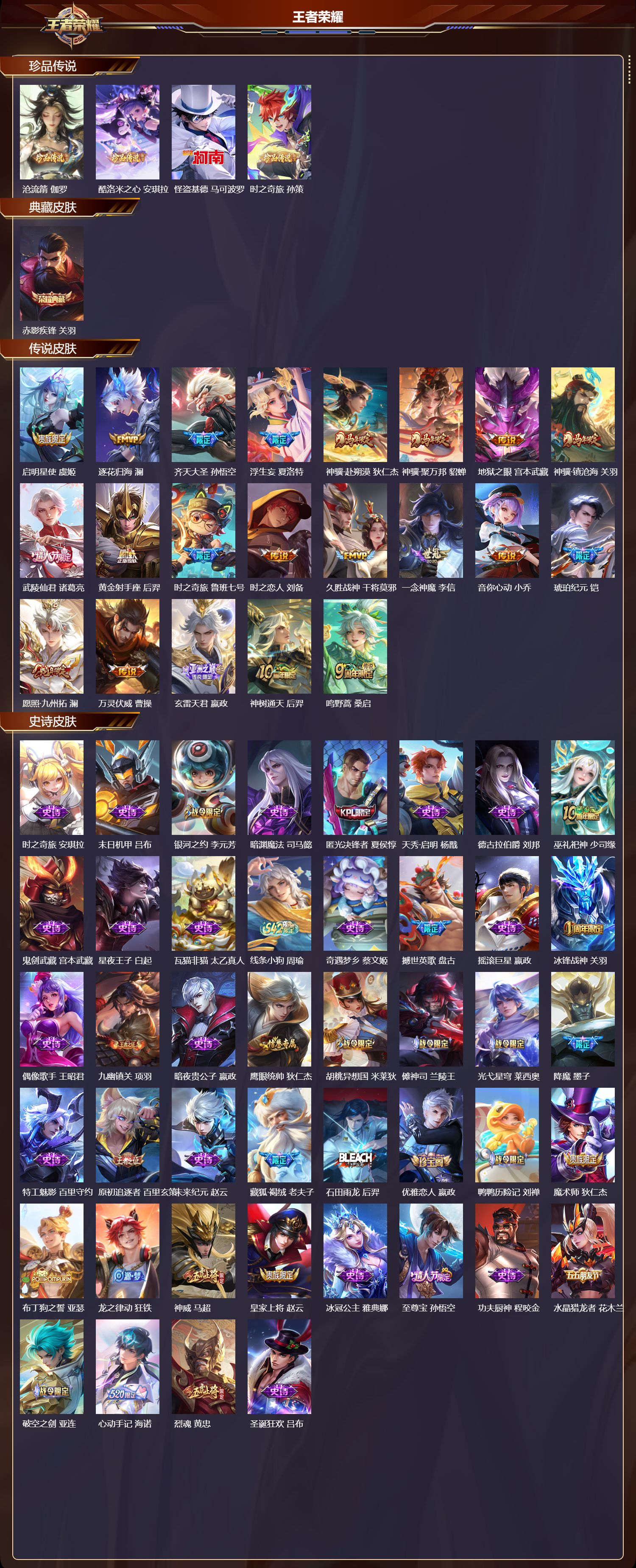 WZMK4308932王者荣耀账号详情图1