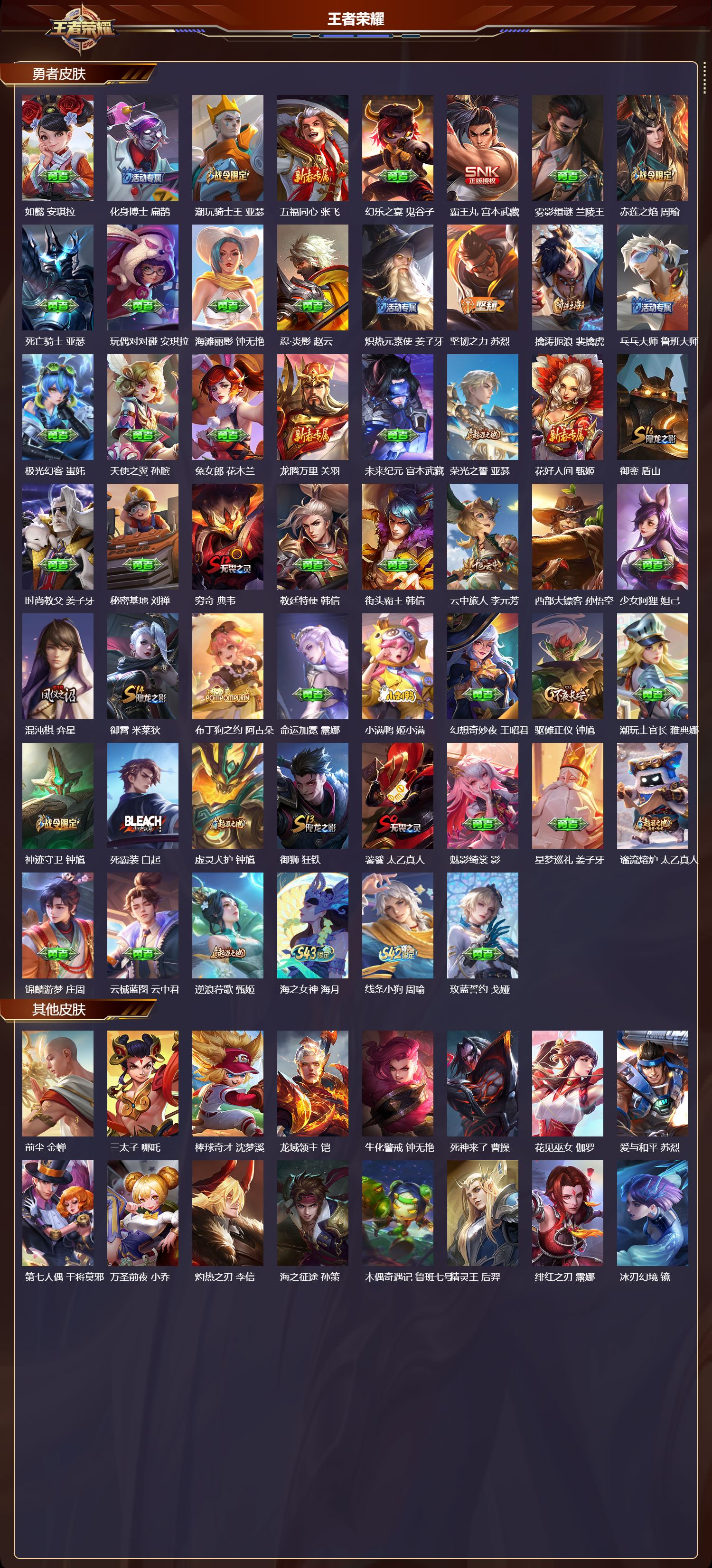 WZMK4311633王者荣耀账号详情图2