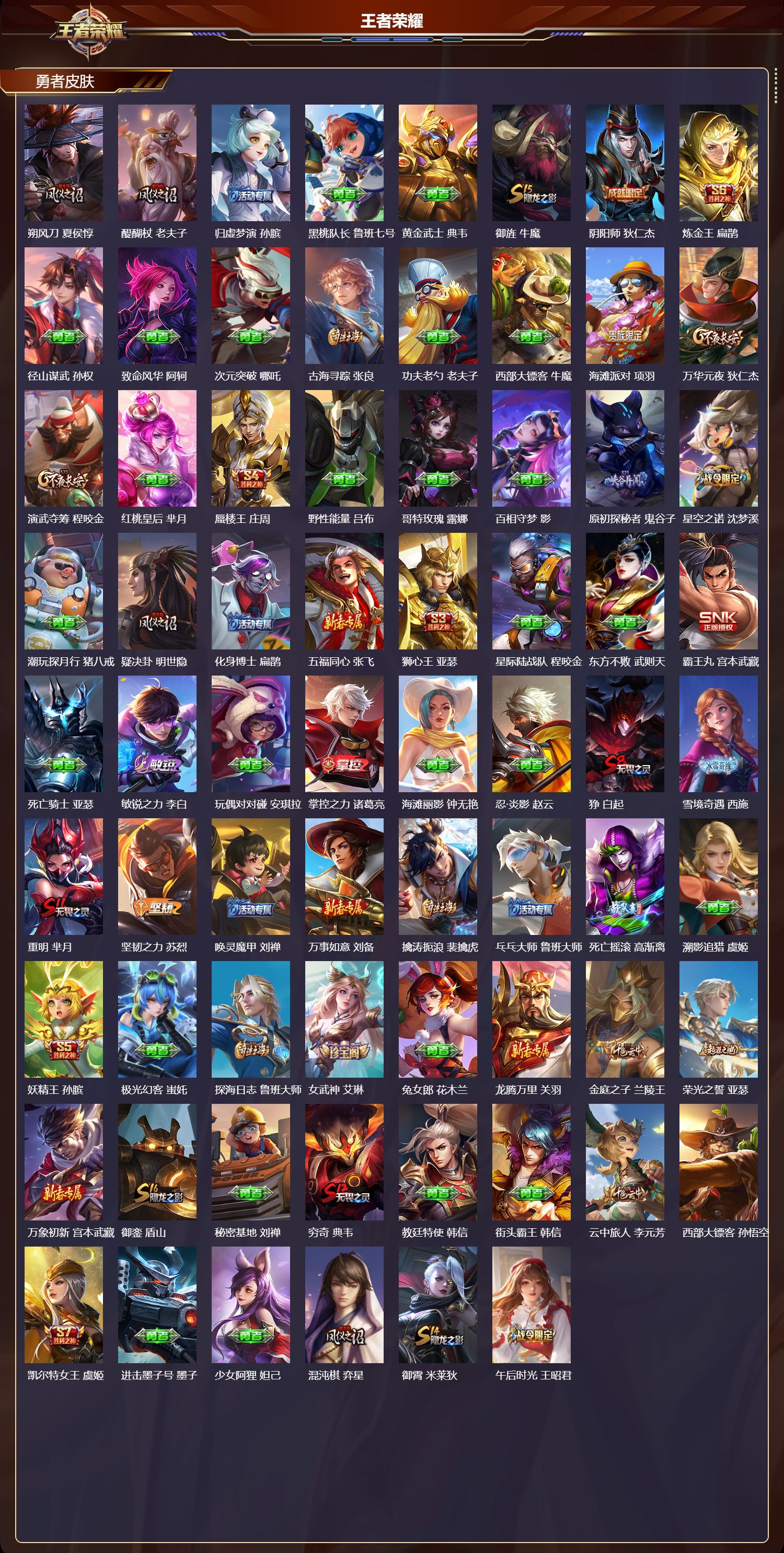 WZMK4312255王者荣耀账号详情图2