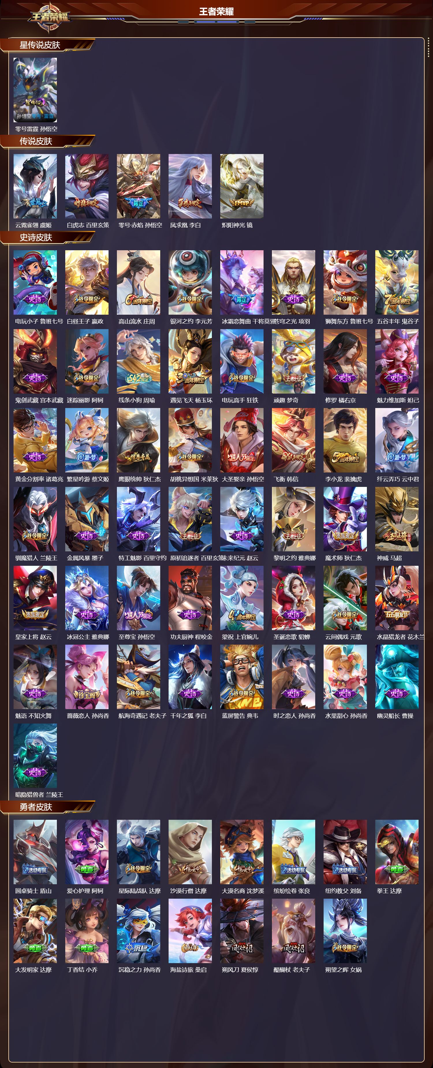 WZMK4312254王者荣耀账号详情图1