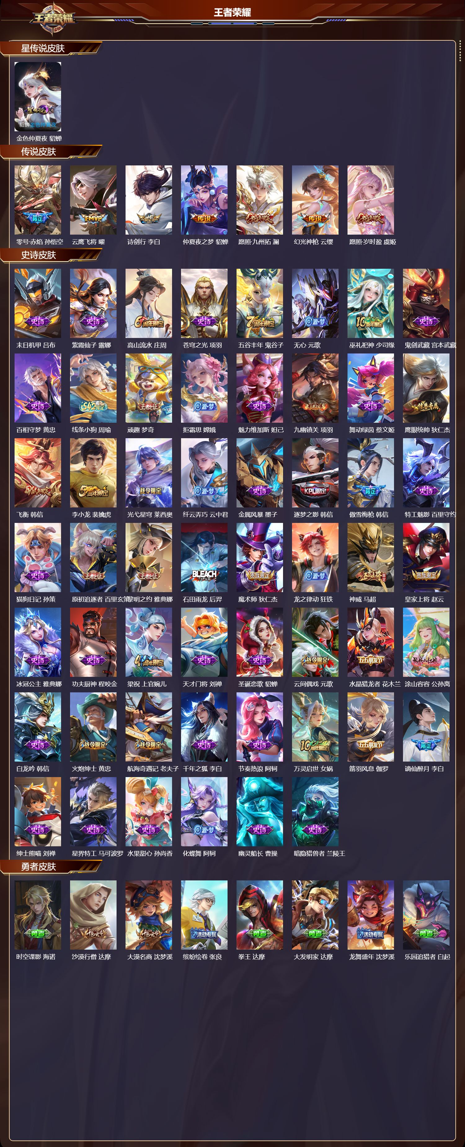 WZQM4311647王者荣耀账号详情图2