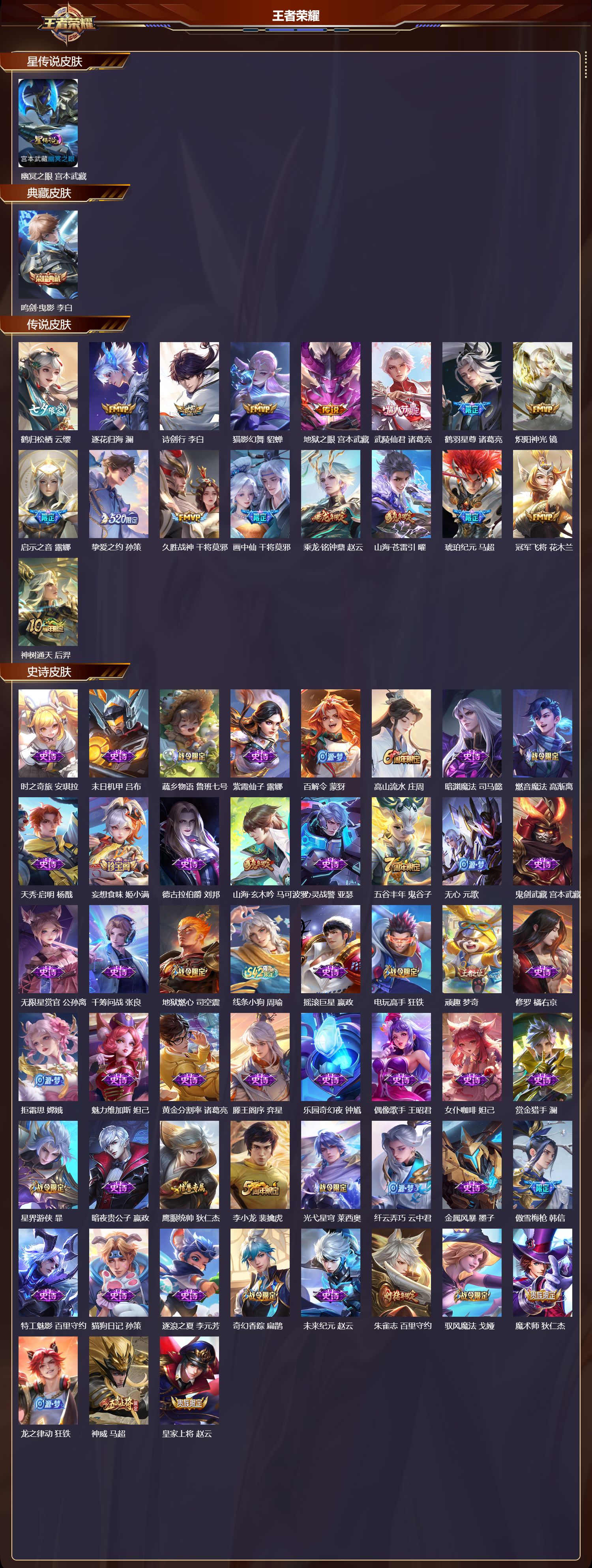 WZMK4312186王者荣耀账号详情图1