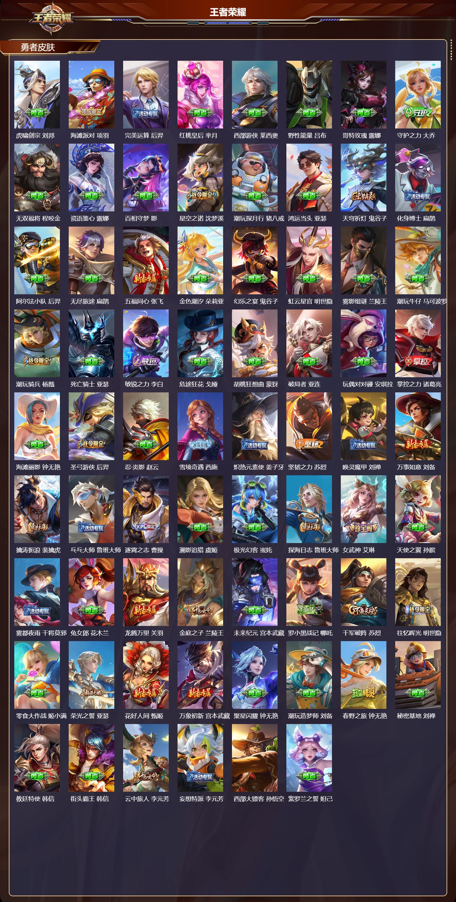 WZMK4312186王者荣耀账号详情图3