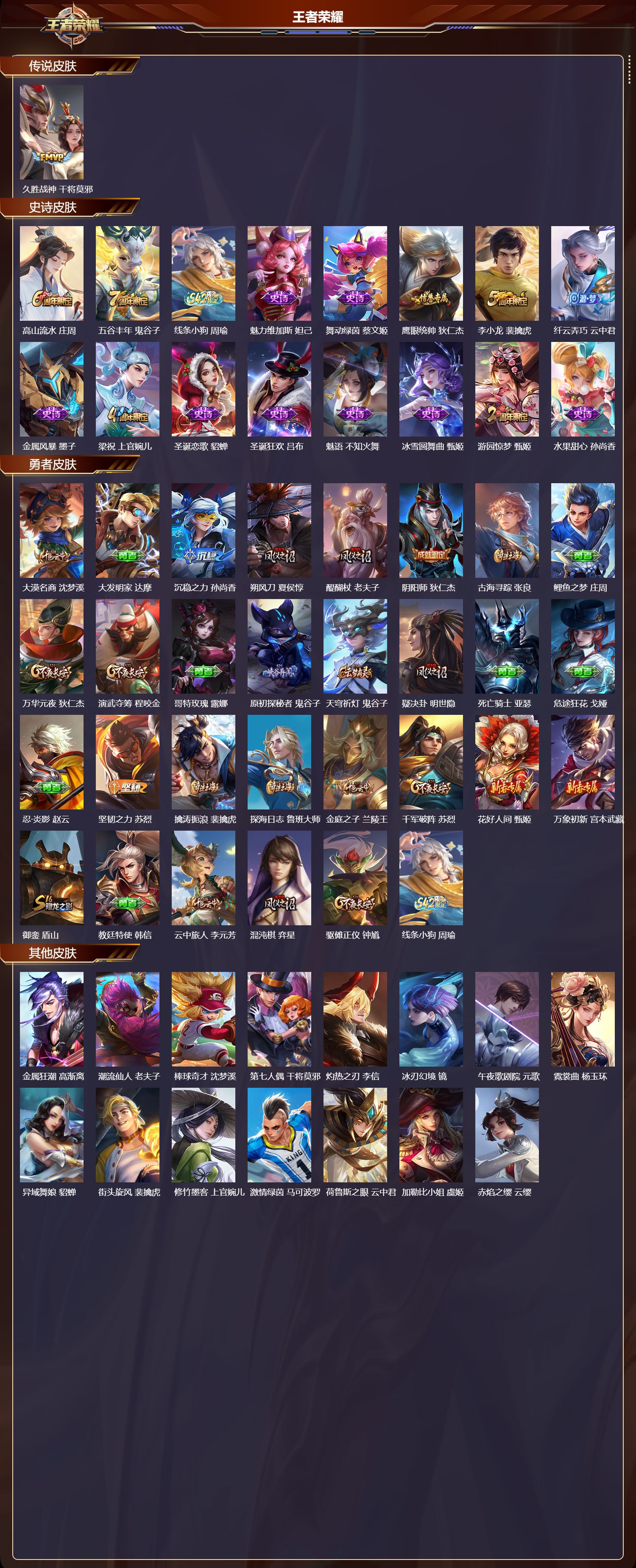 WZMK4311529王者荣耀账号详情图1