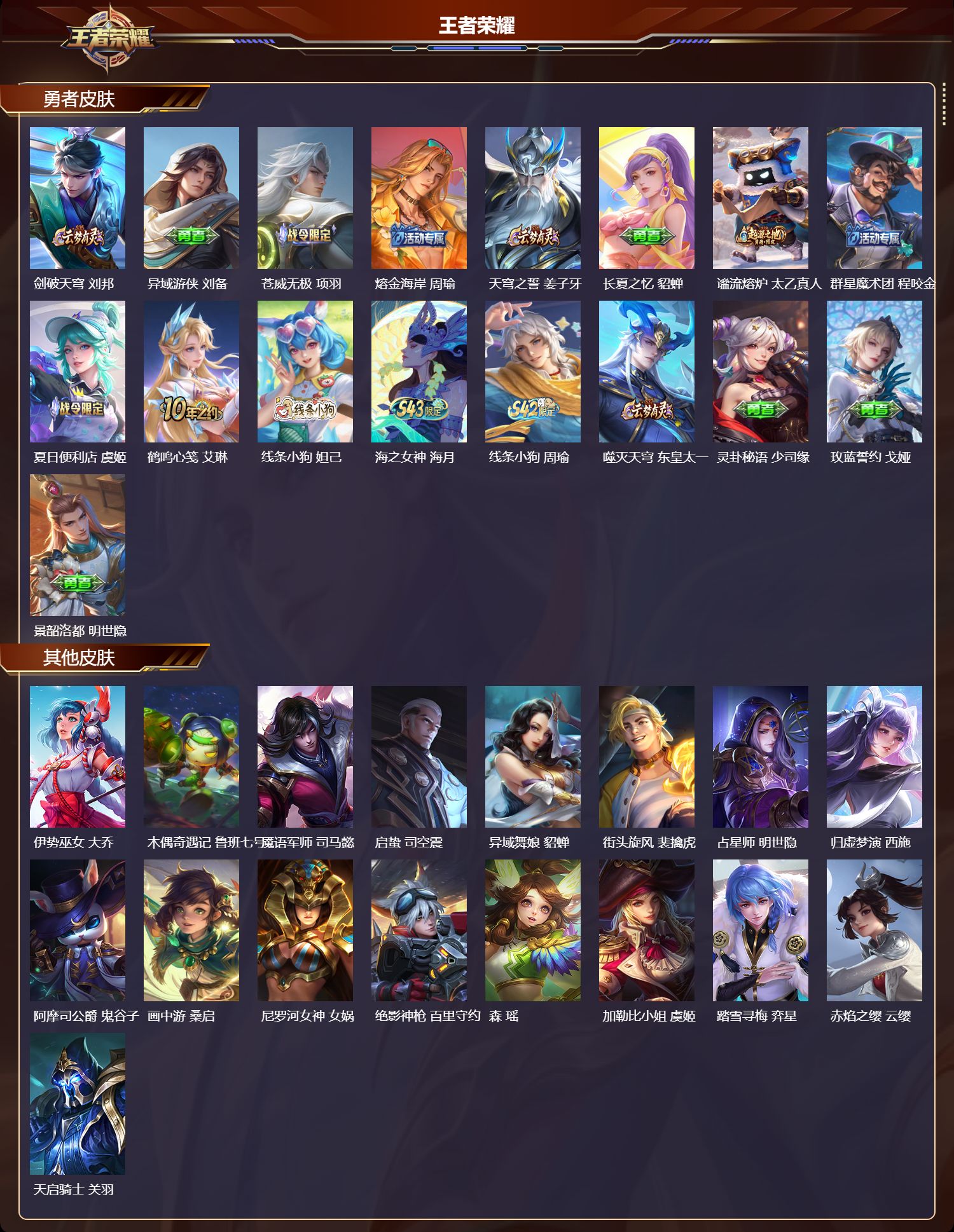 WZMK4311522王者荣耀账号详情图2