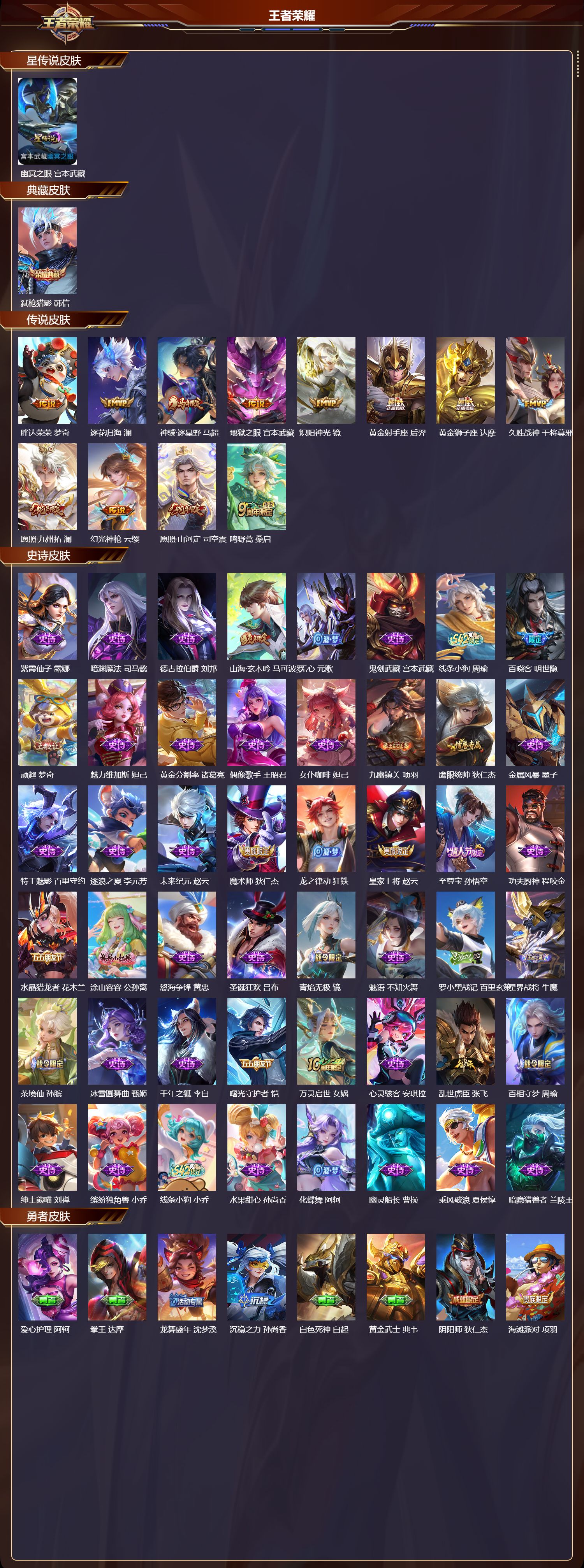 WZQM4312219王者荣耀账号详情图2