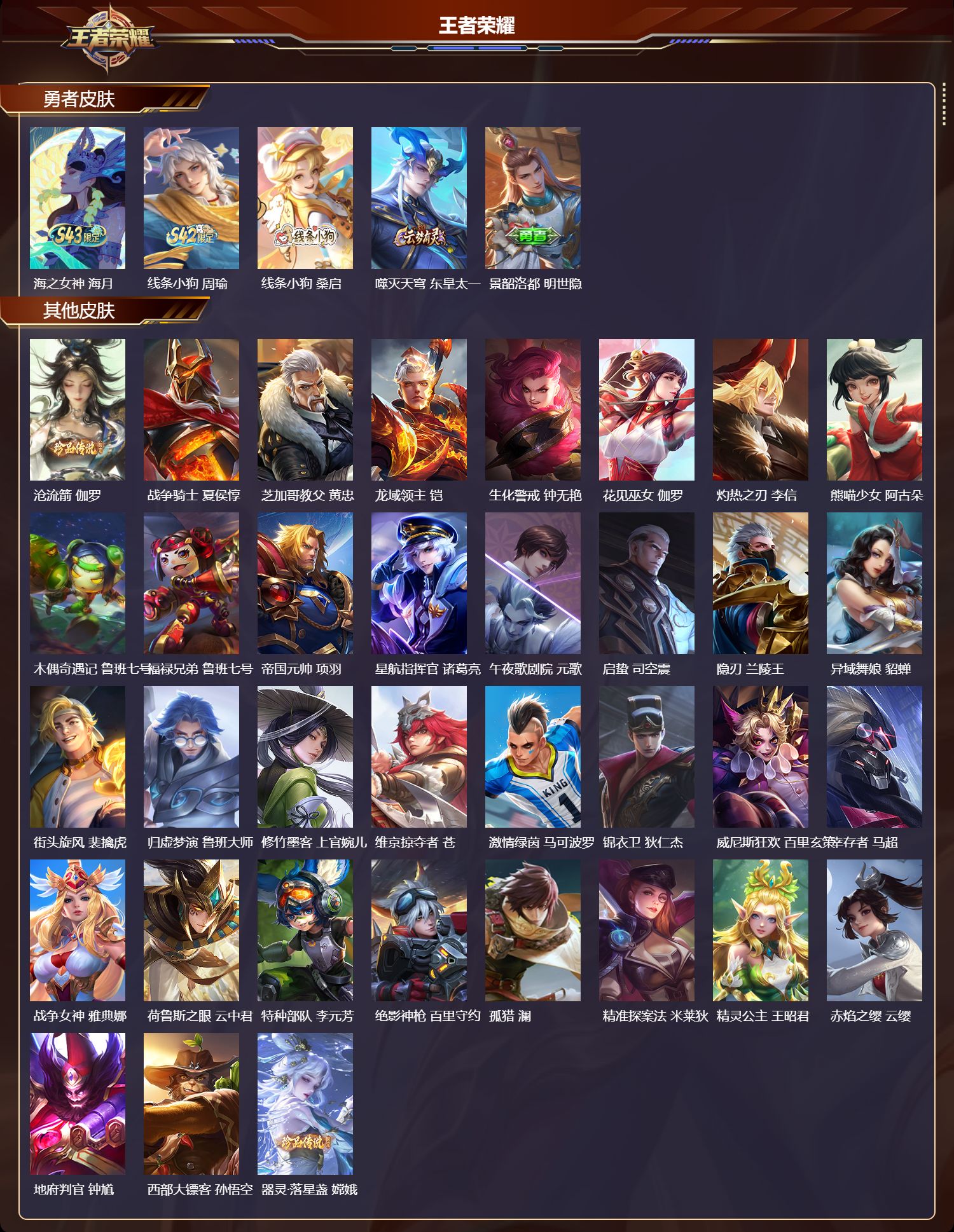 WZLX4312499王者荣耀账号详情图22