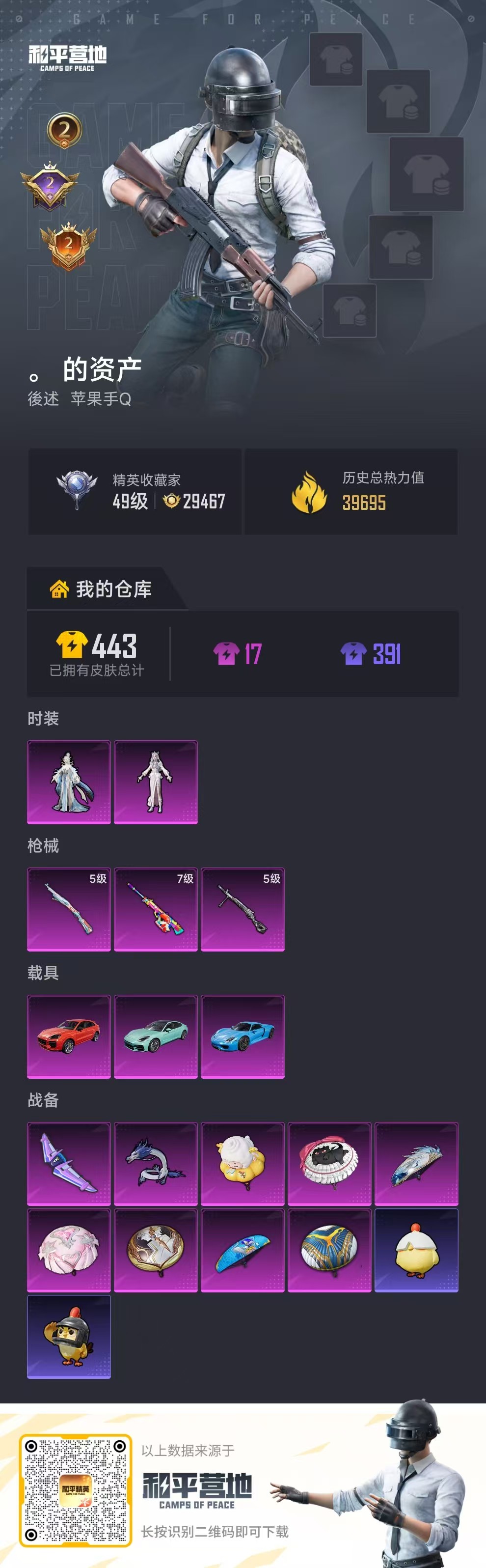 HPCMW4191144和平精英账号详情图1