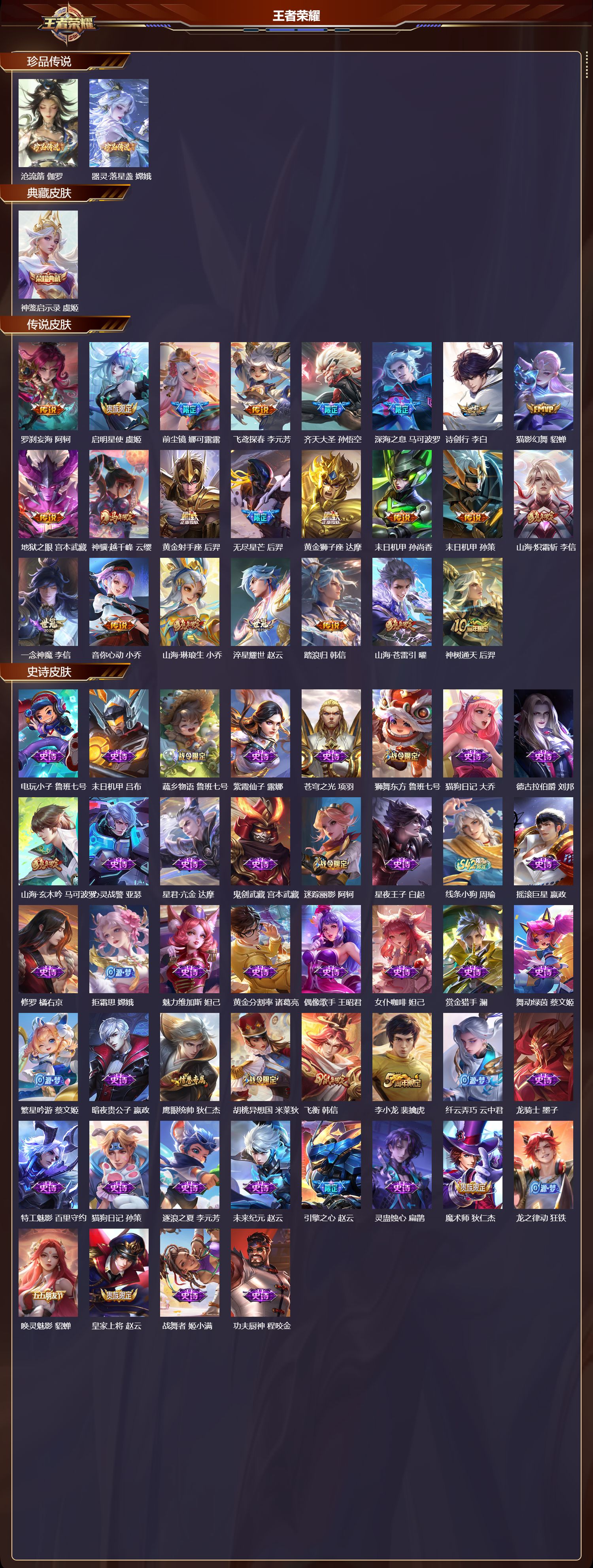 WZLX4312499王者荣耀账号详情图19