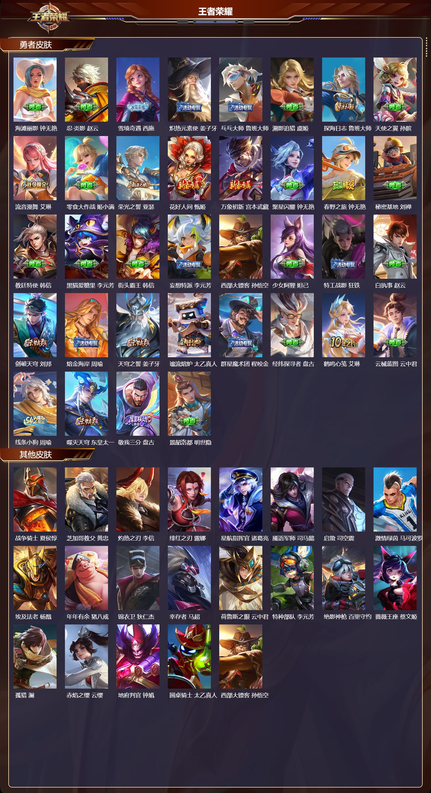 WZMK4314360王者荣耀账号详情图2