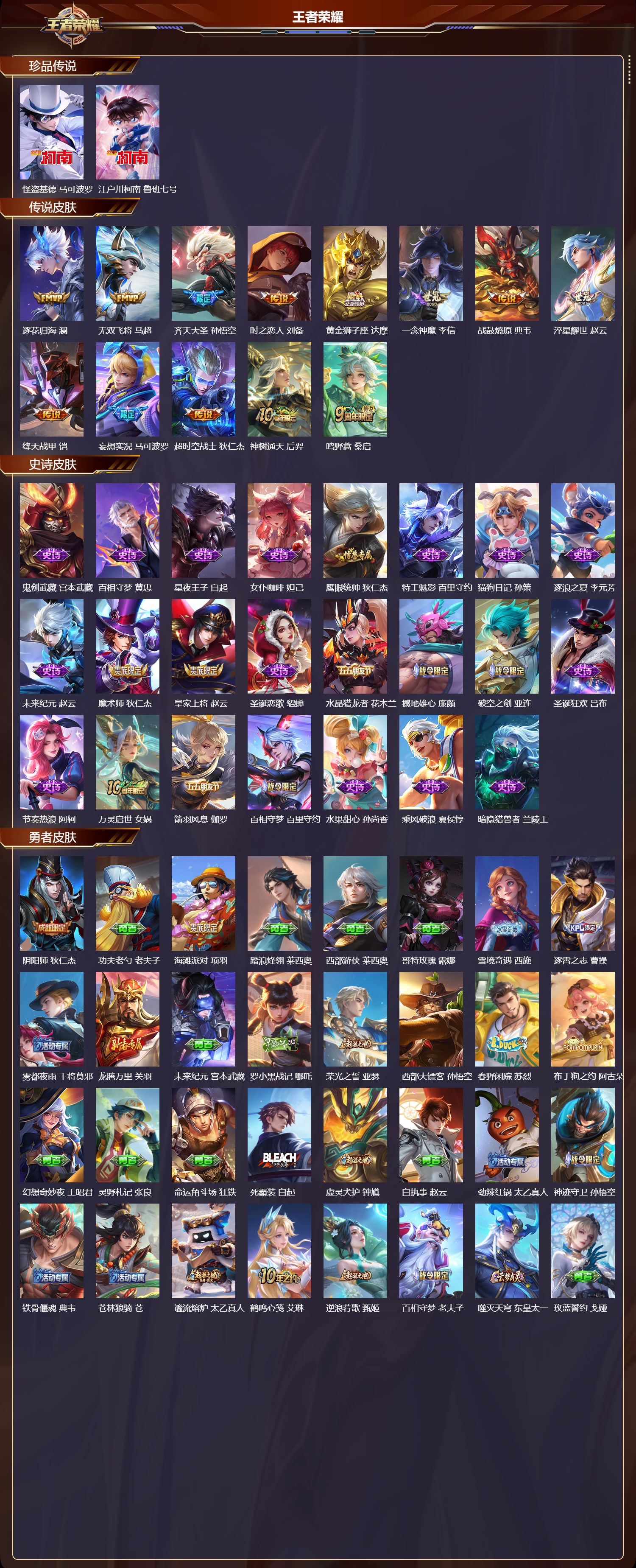 WZMK4314505王者荣耀账号详情图1