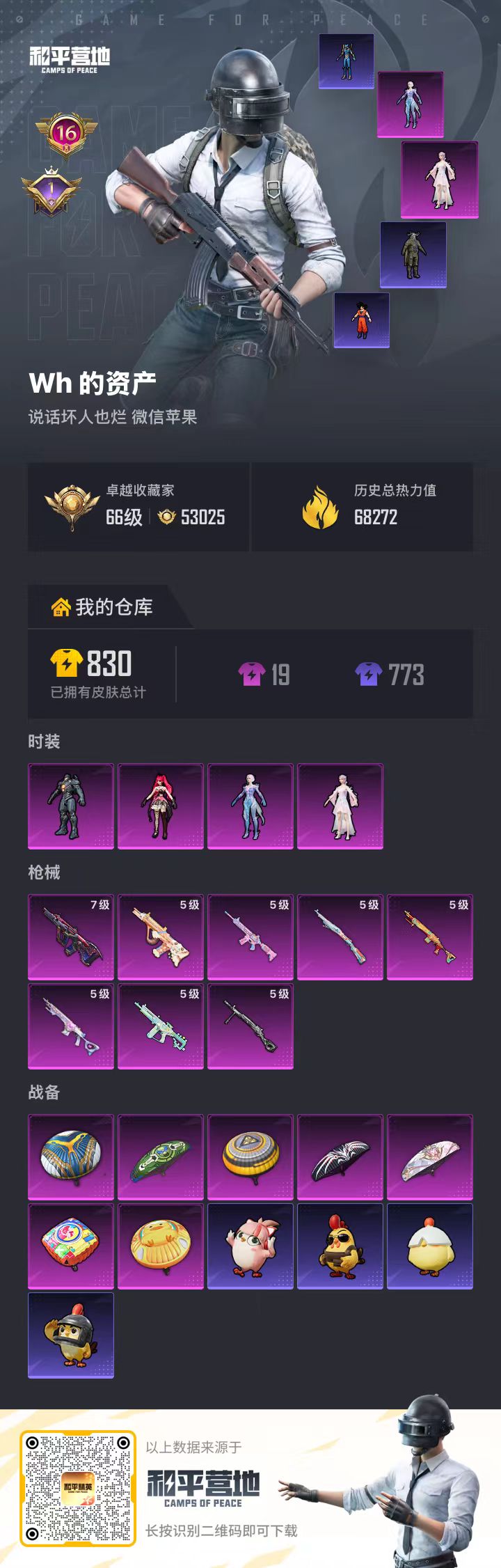 HPCMW4191193和平精英账号详情图1