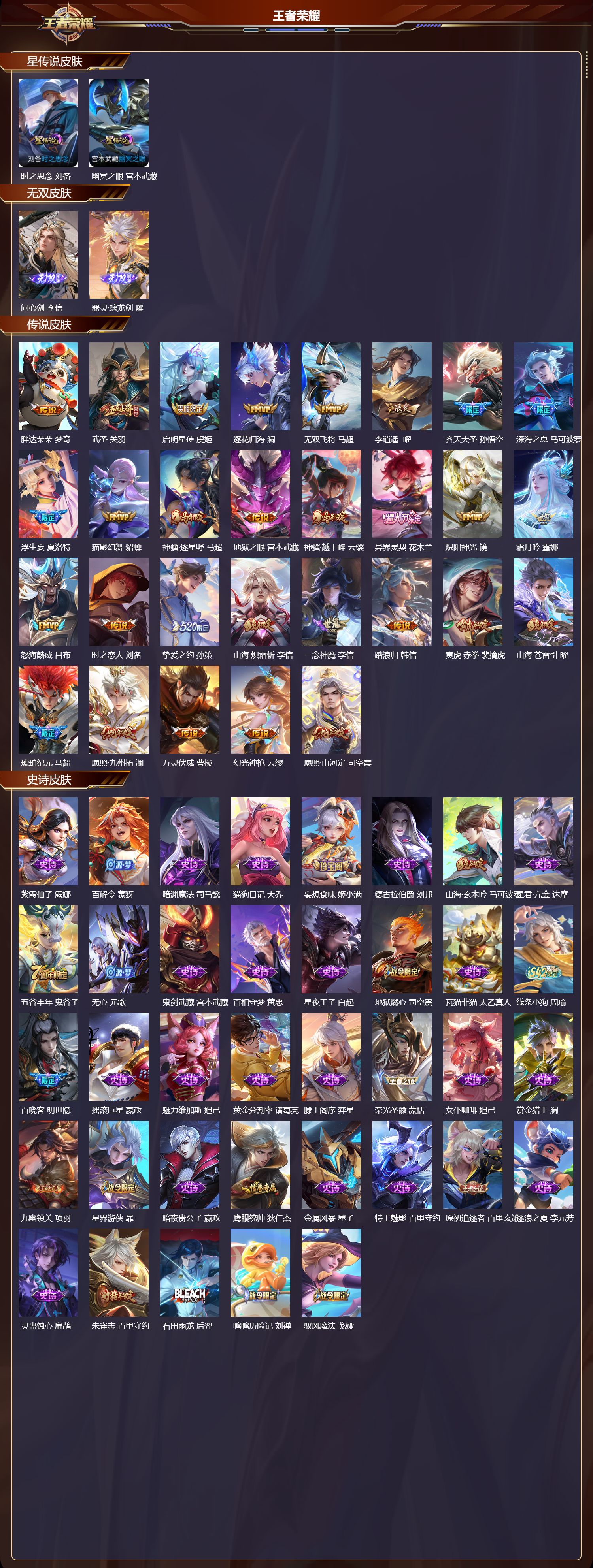 WZMK4314382王者荣耀账号详情图1