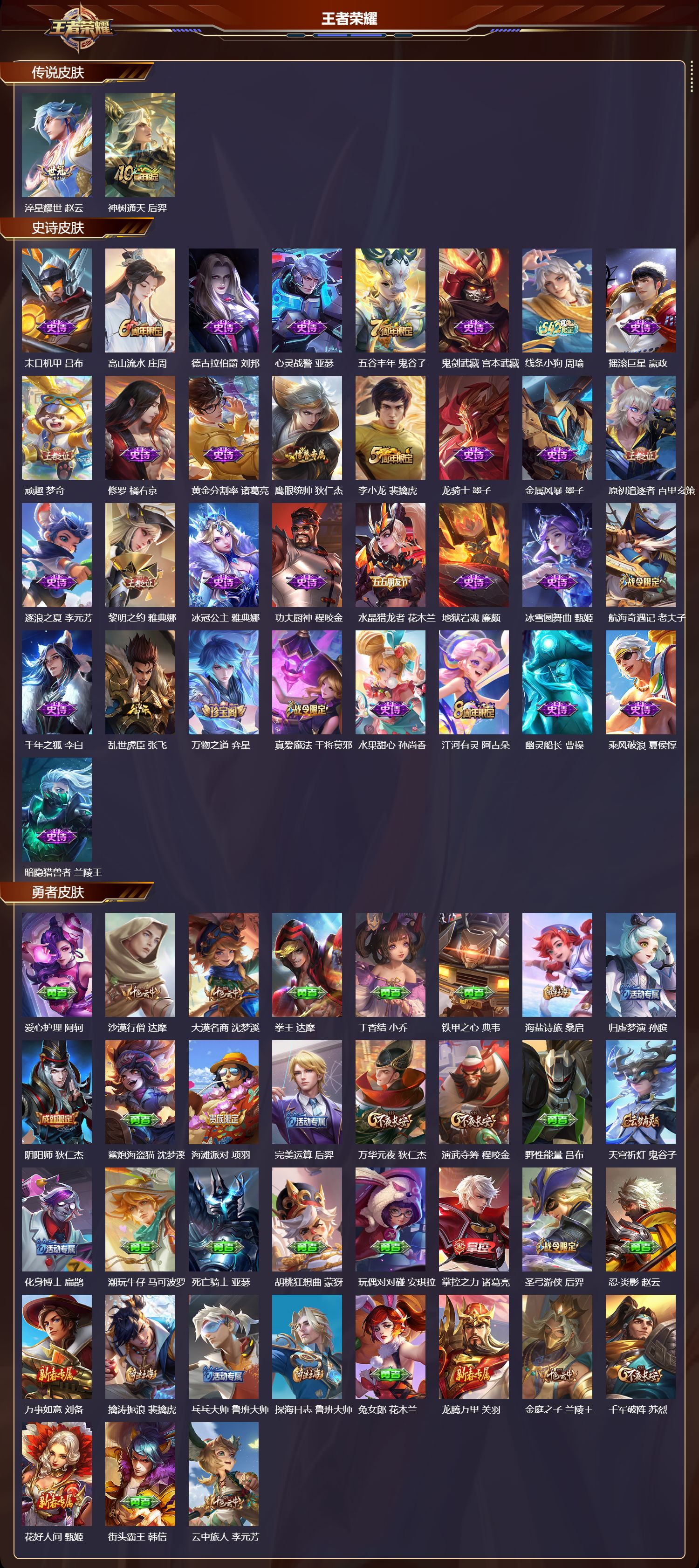 WZMK4314370王者荣耀账号详情图1