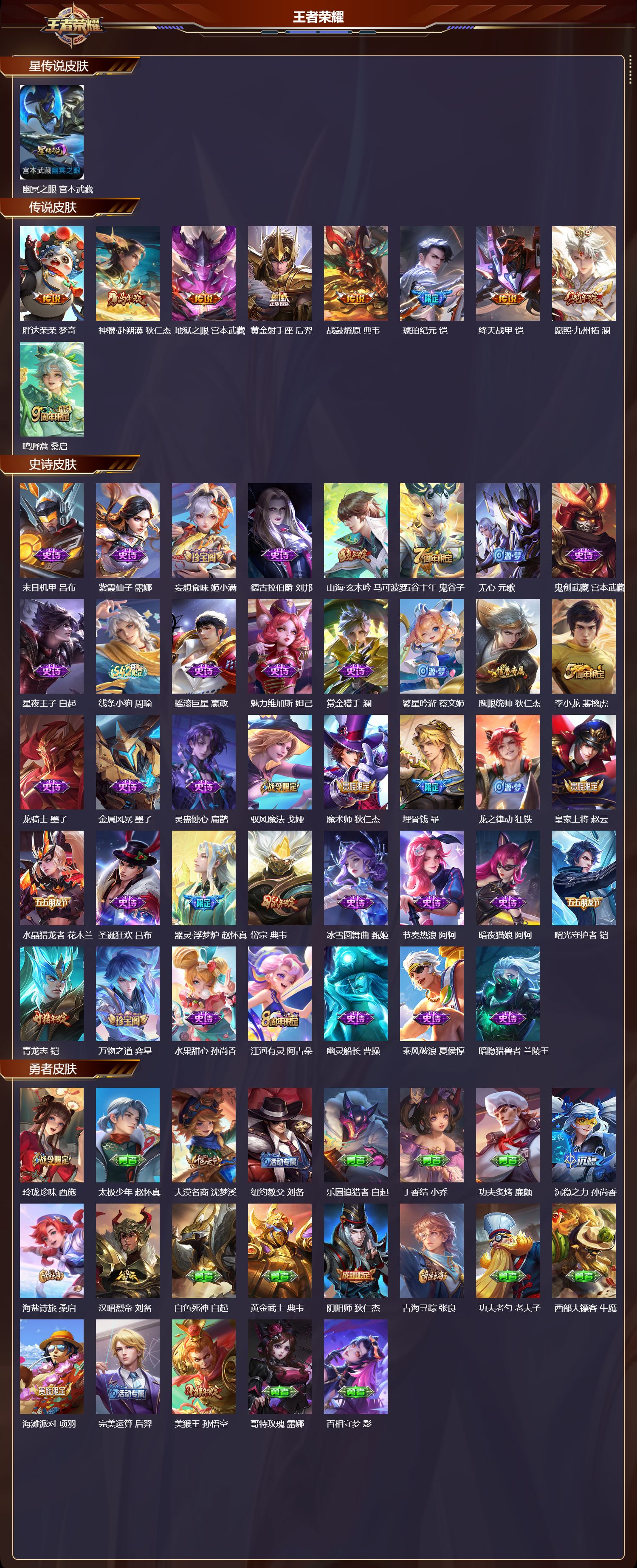 WZMK4316025王者荣耀账号详情图1