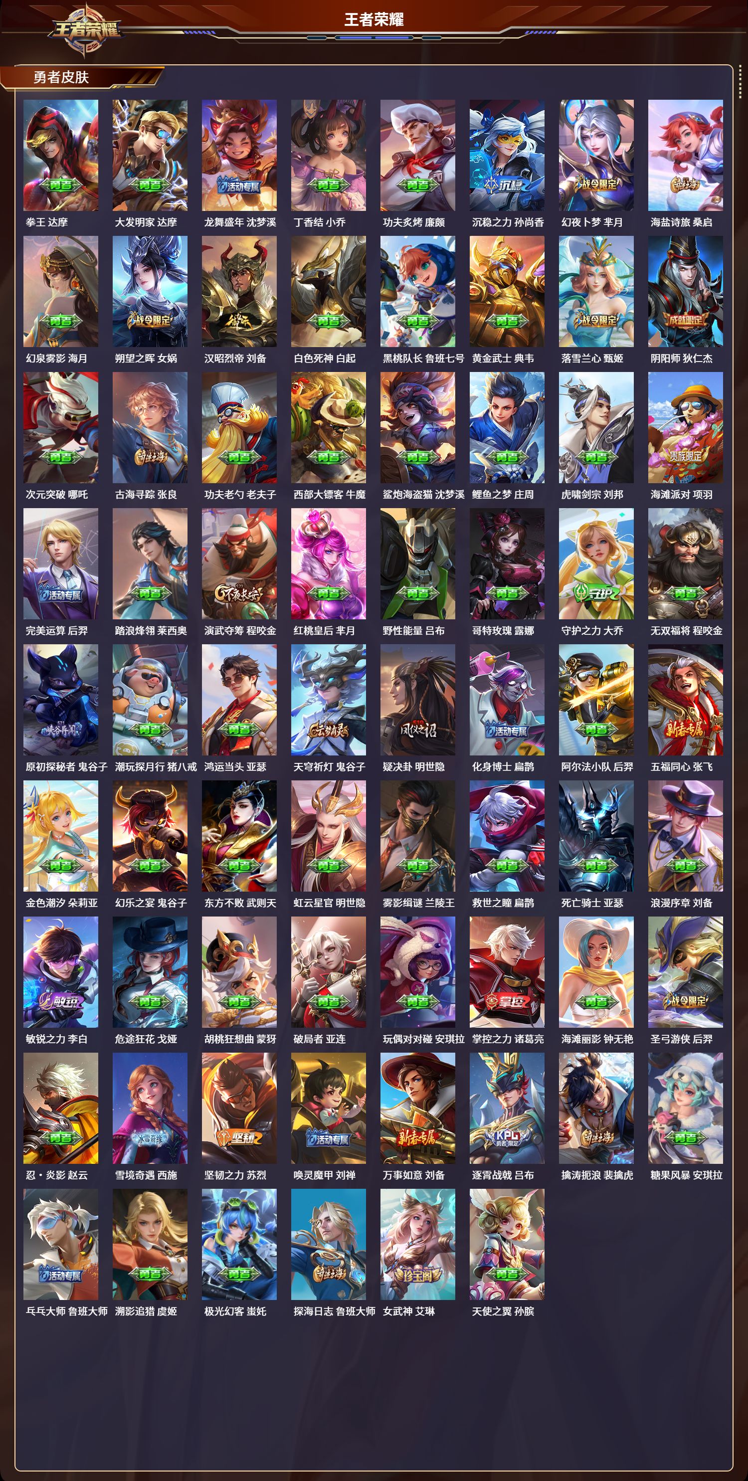 WZLX4315471王者荣耀账号详情图3