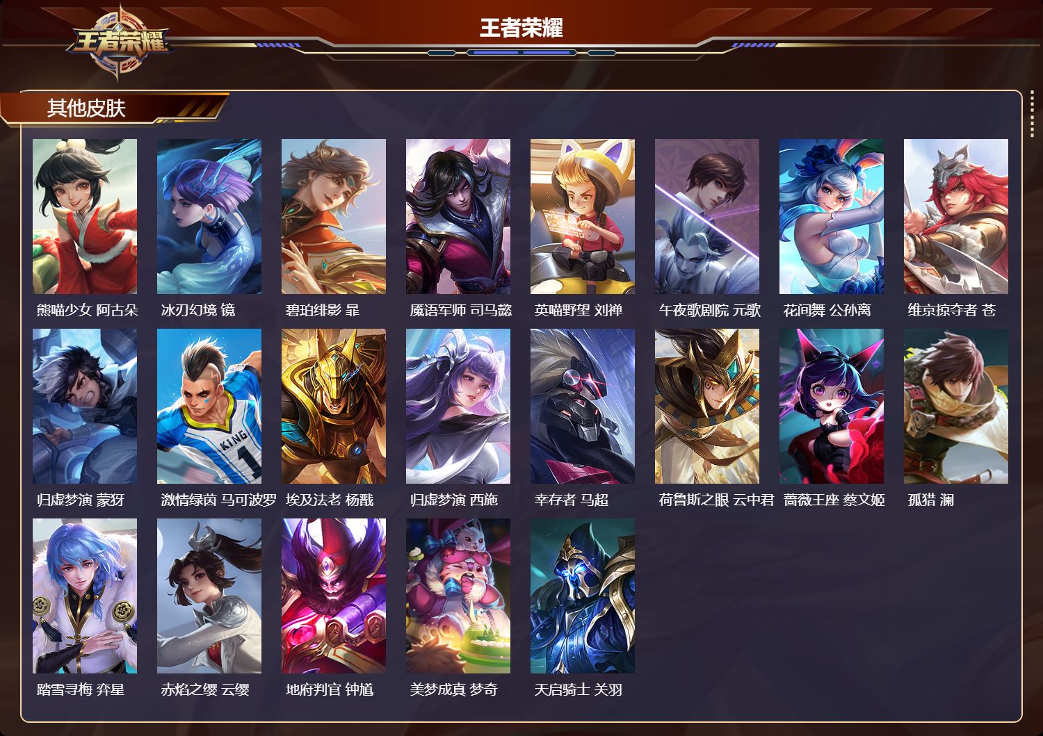 WZMK4314660王者荣耀账号详情图3