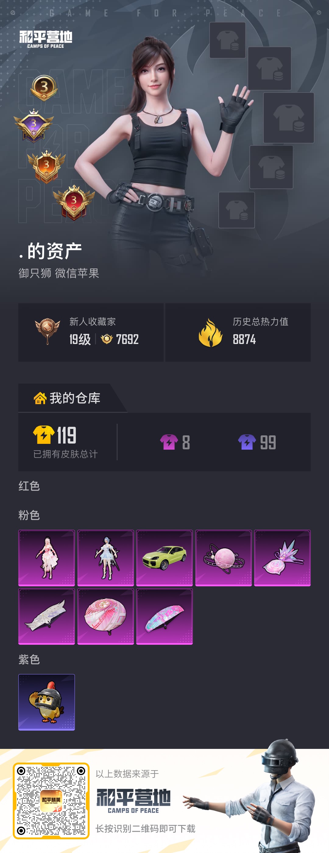 HPCMW4192118和平精英账号详情图1