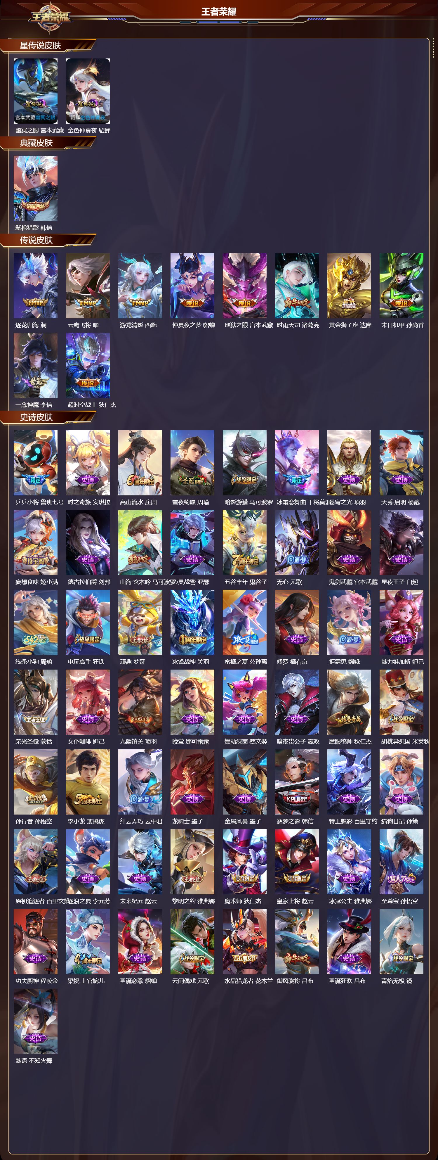 WZMK4315907王者荣耀账号详情图1