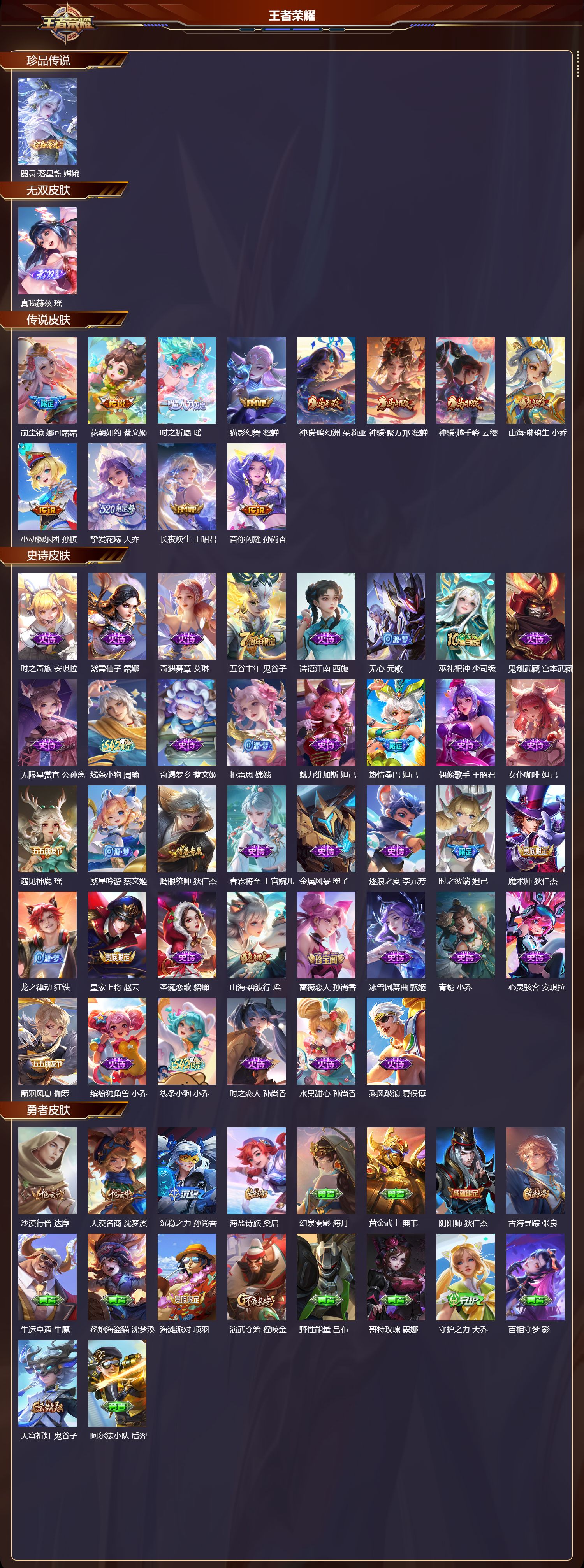 WZMK4314670王者荣耀账号详情图1