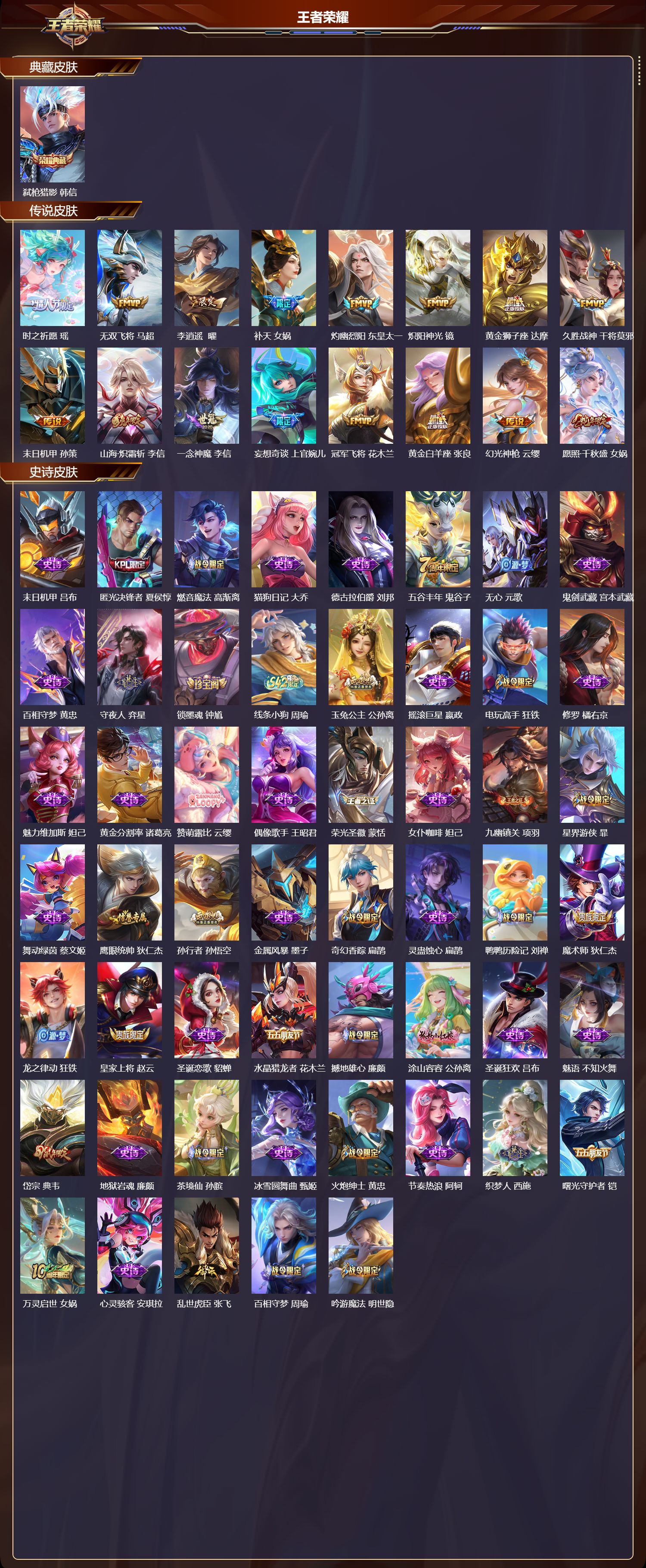 WZMK4315915王者荣耀账号详情图1