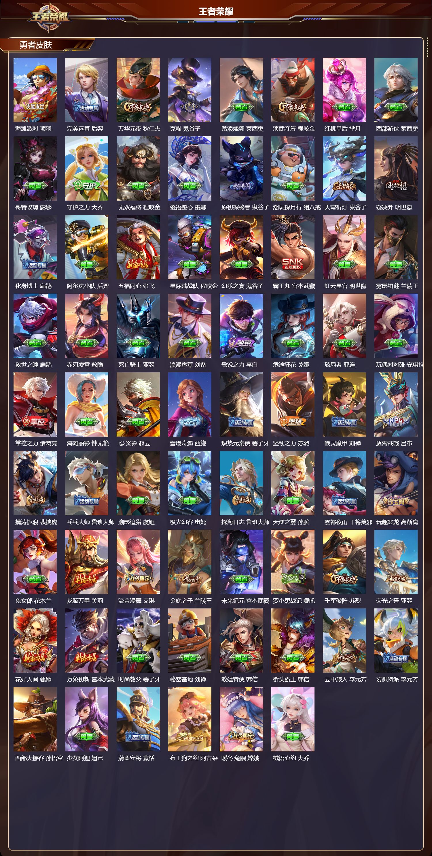 WZMK4315916王者荣耀账号详情图3