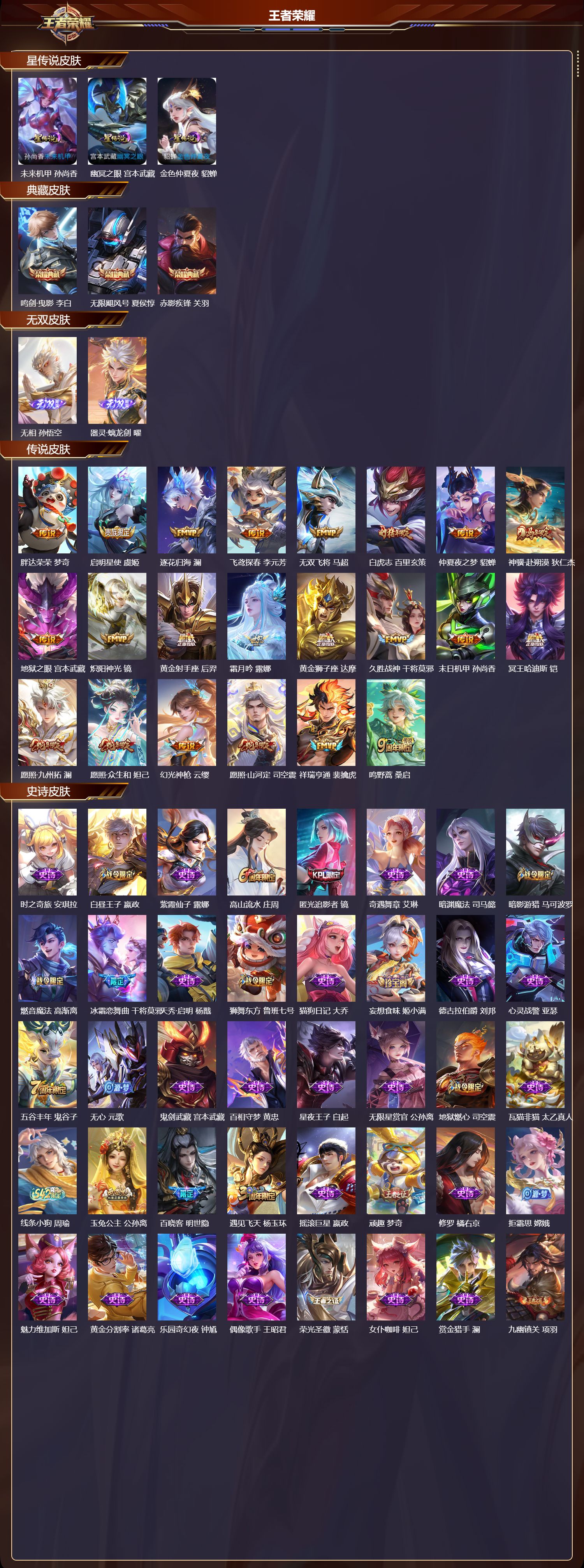 WZMK4317795王者荣耀账号详情图1